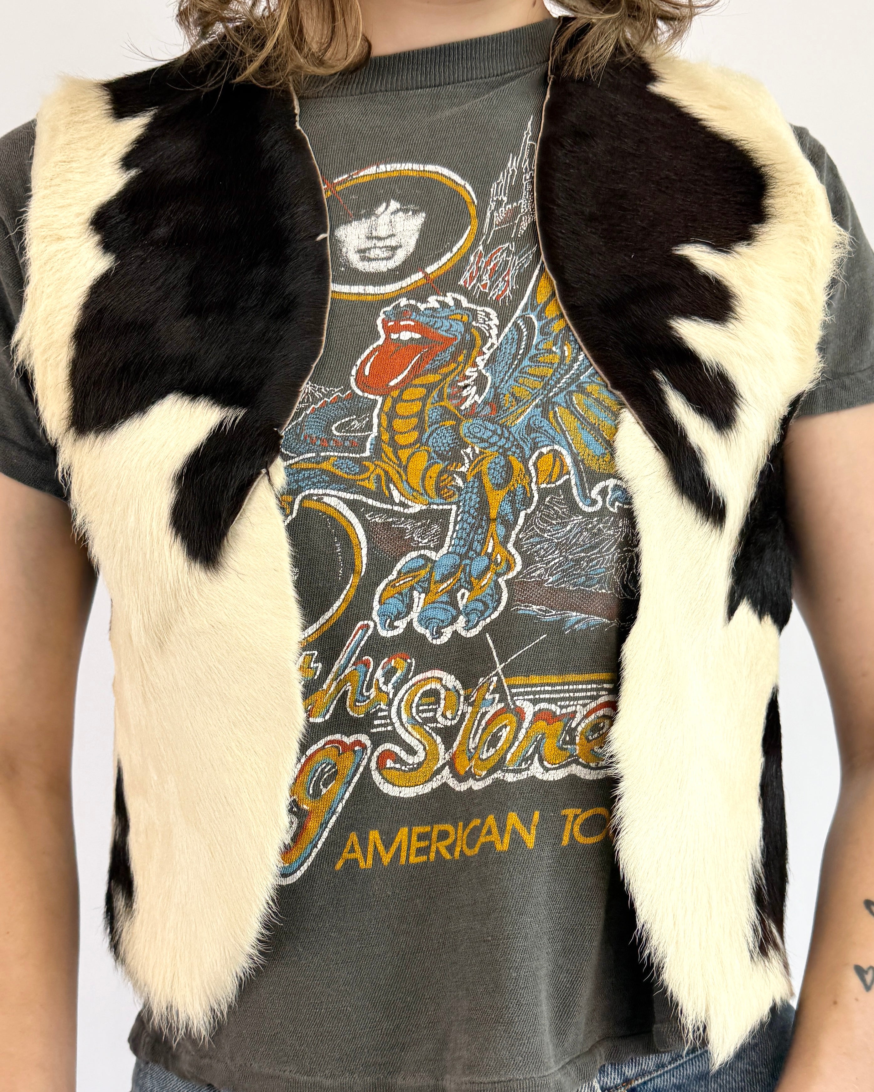 In The Meadow Classic Cowhide Vest