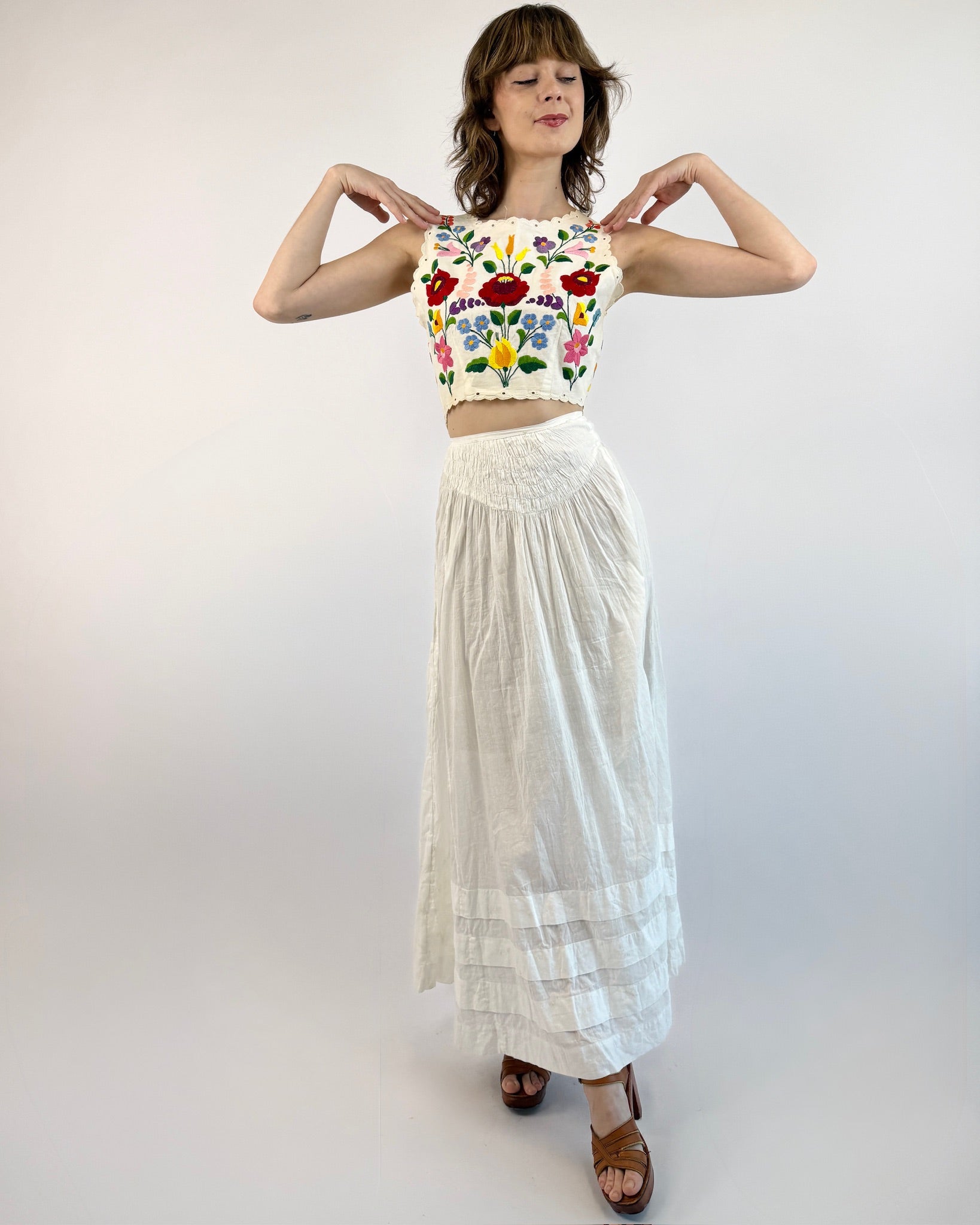 Petals Never Fall Hungarian Embroidered Vest