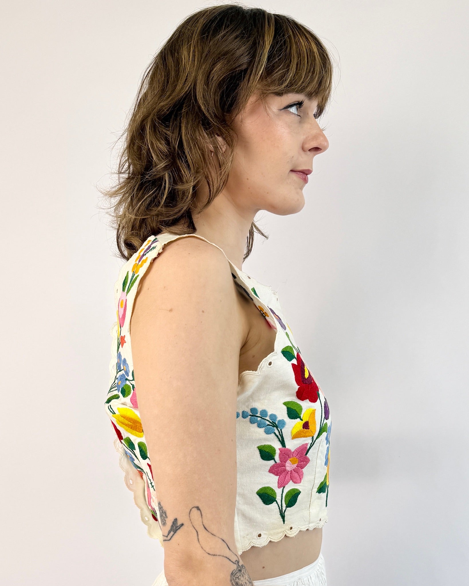 Petals Never Fall Hungarian Embroidered Vest