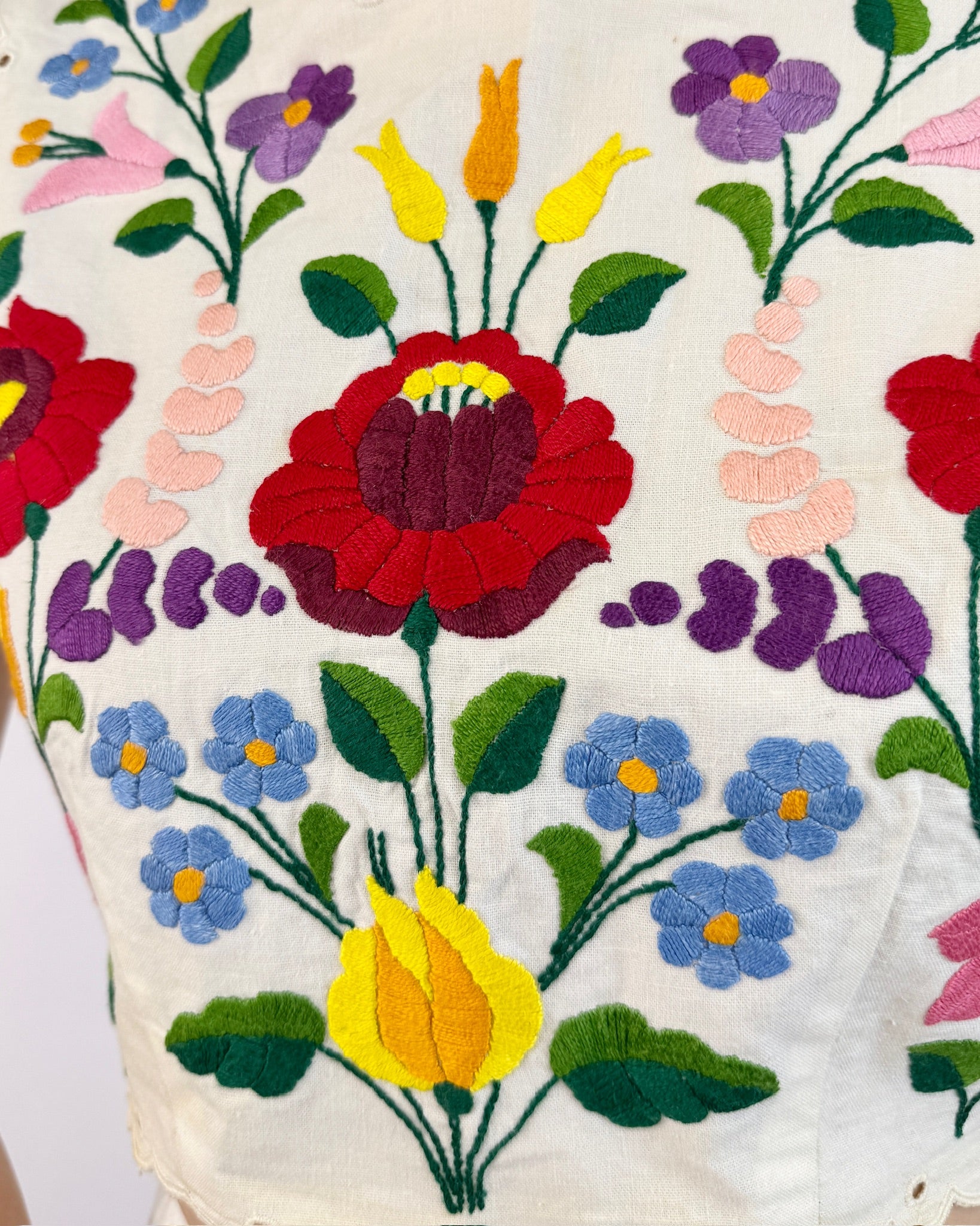 Petals Never Fall Hungarian Embroidered Vest
