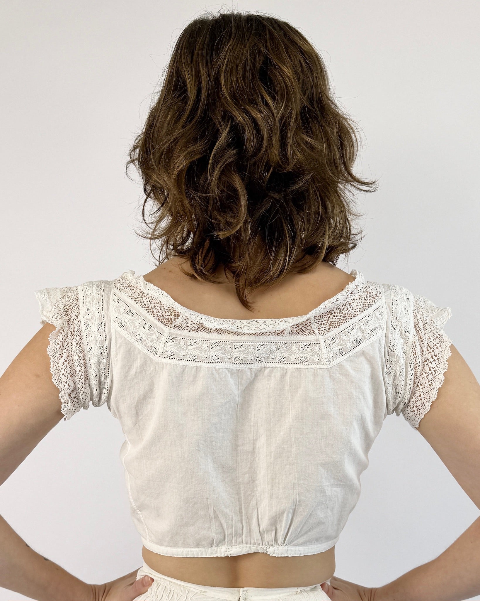 Snow Caps Lace Edwardian Corset Cover