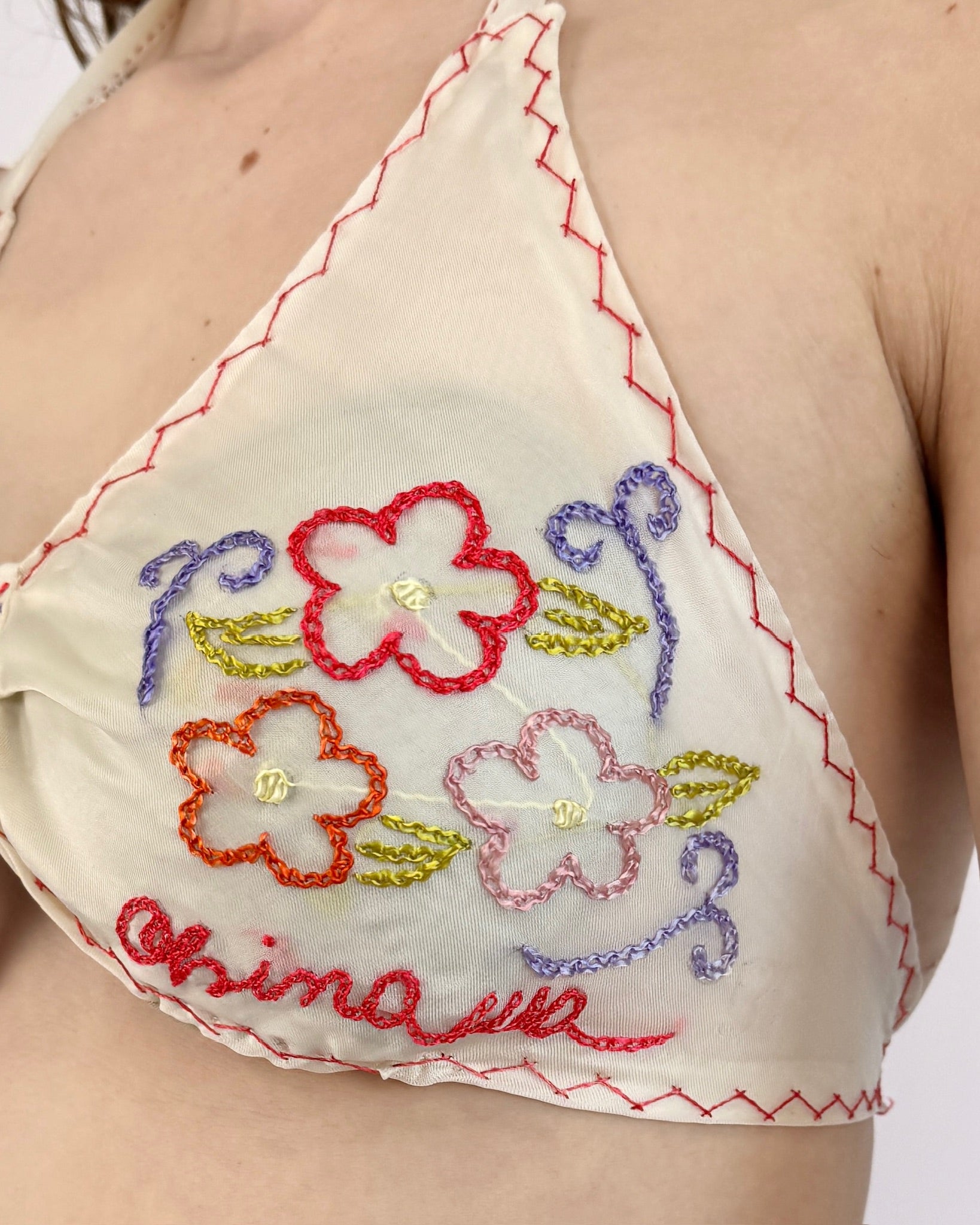 1940's Remember Me Embroidered Halter Top