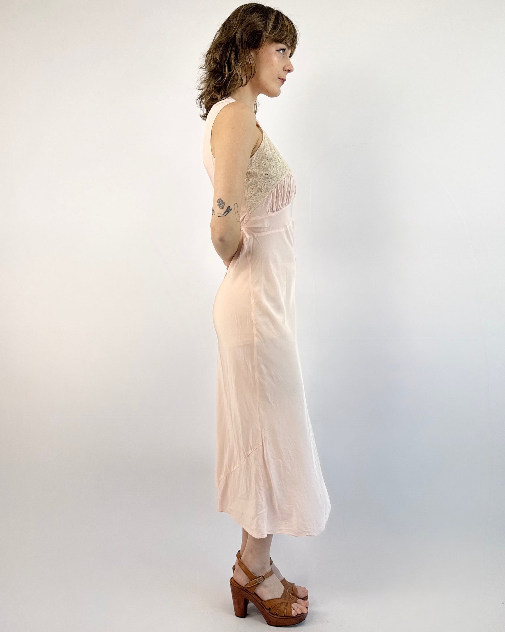 1930's Satin Slumber Slip Dress