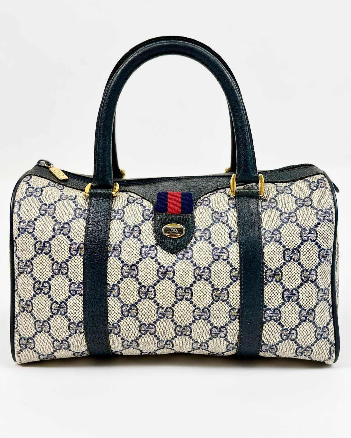 Blue Gucci Boston Bag