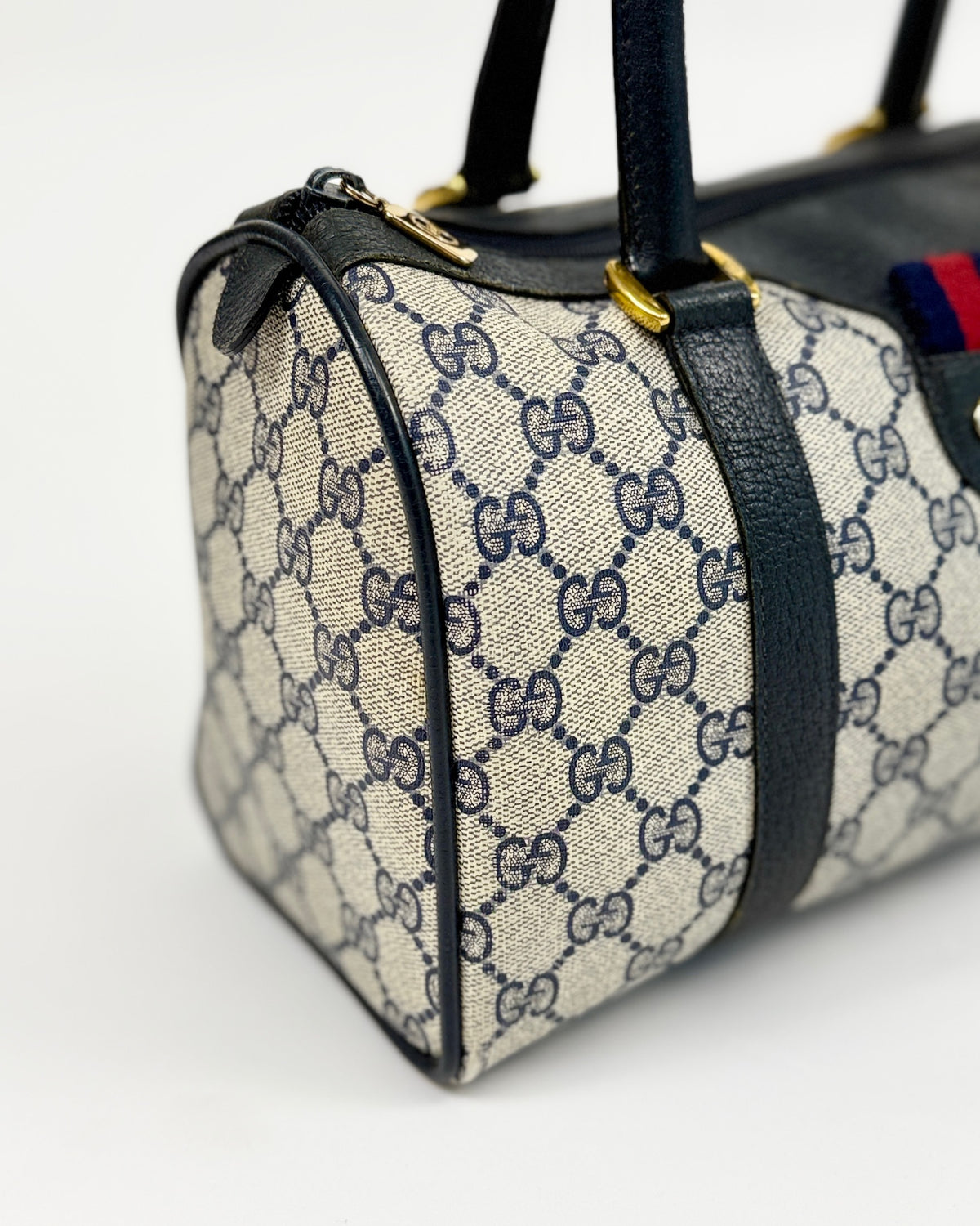 Blue Gucci Boston Bag