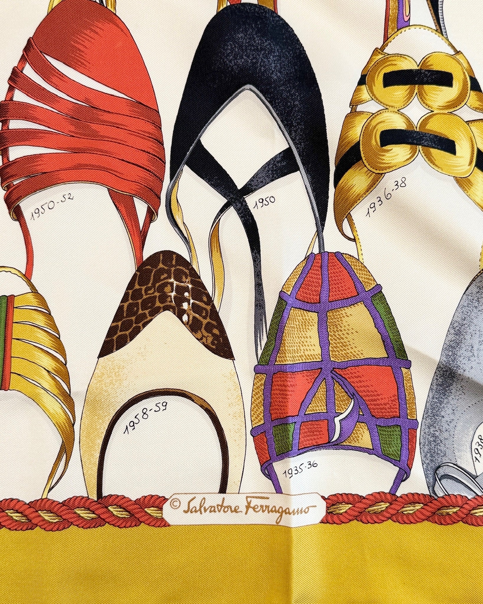 Ferragamo Shoe Silk Scarf