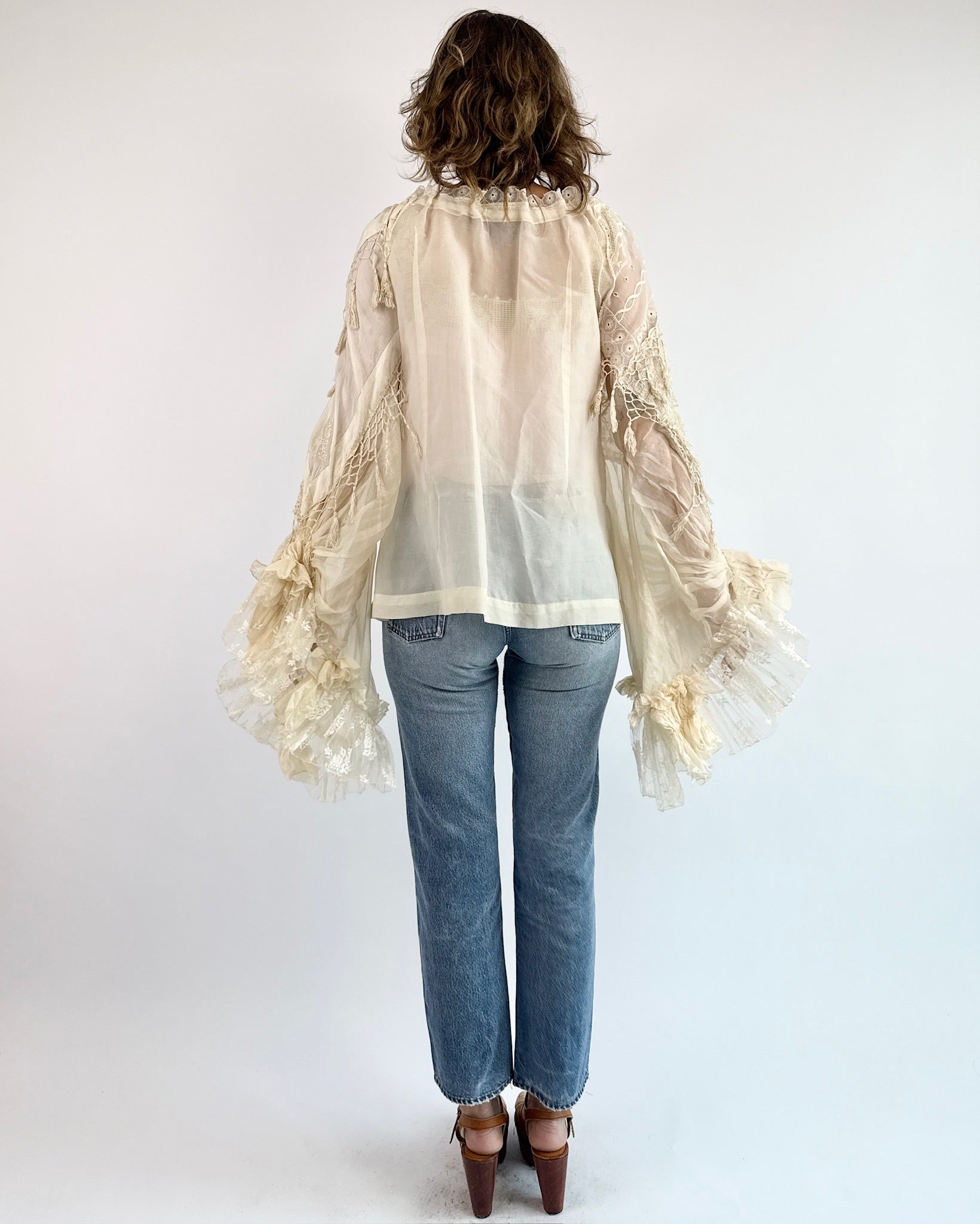 How Do I Love Thee Cream Silk Blouse