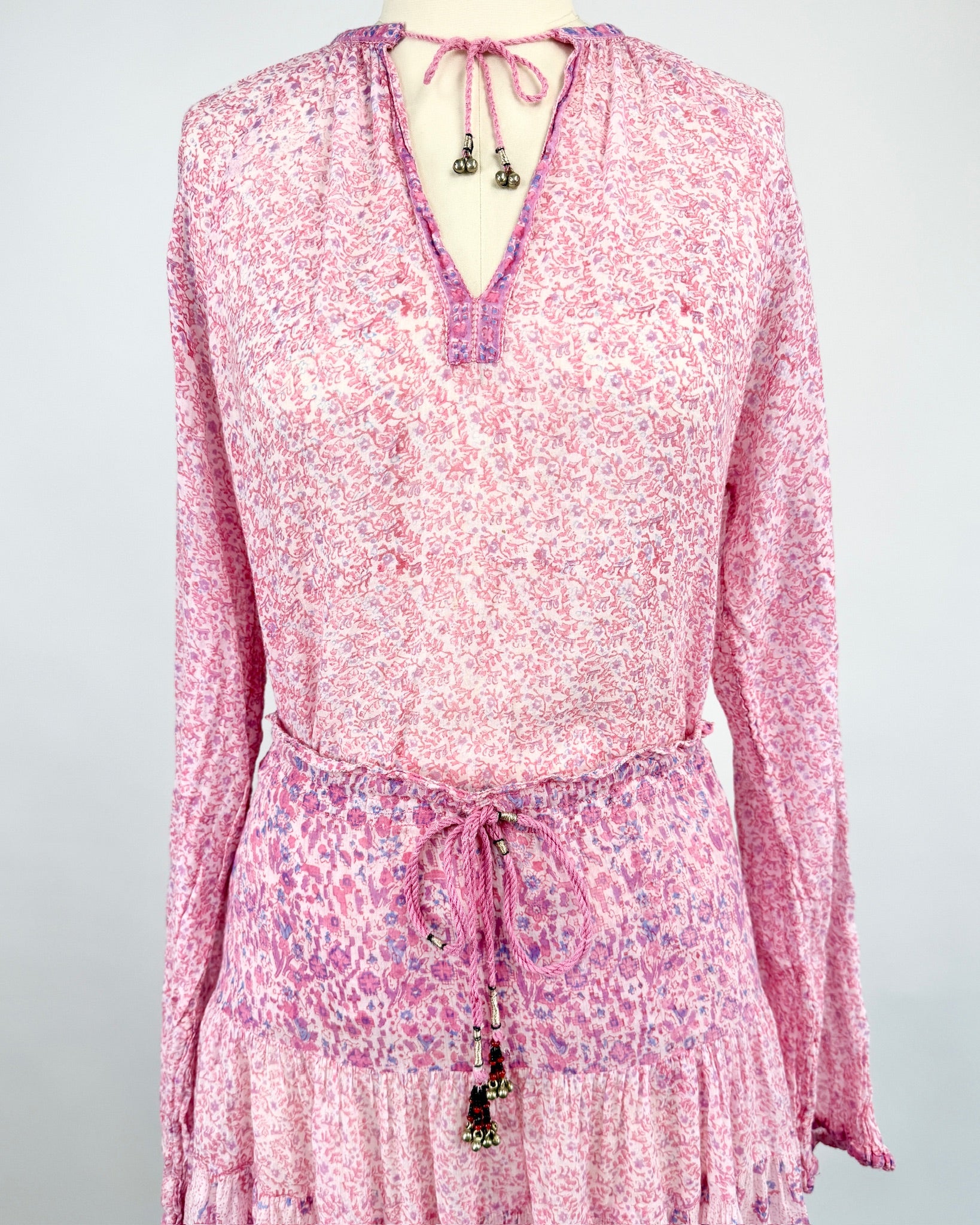 Pale Pink 70s Indian Cotton Blouse