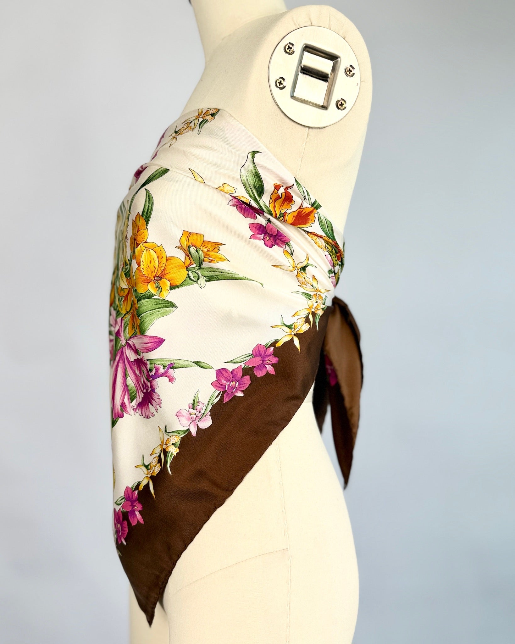 70s Gucci Flora Silk Scarf