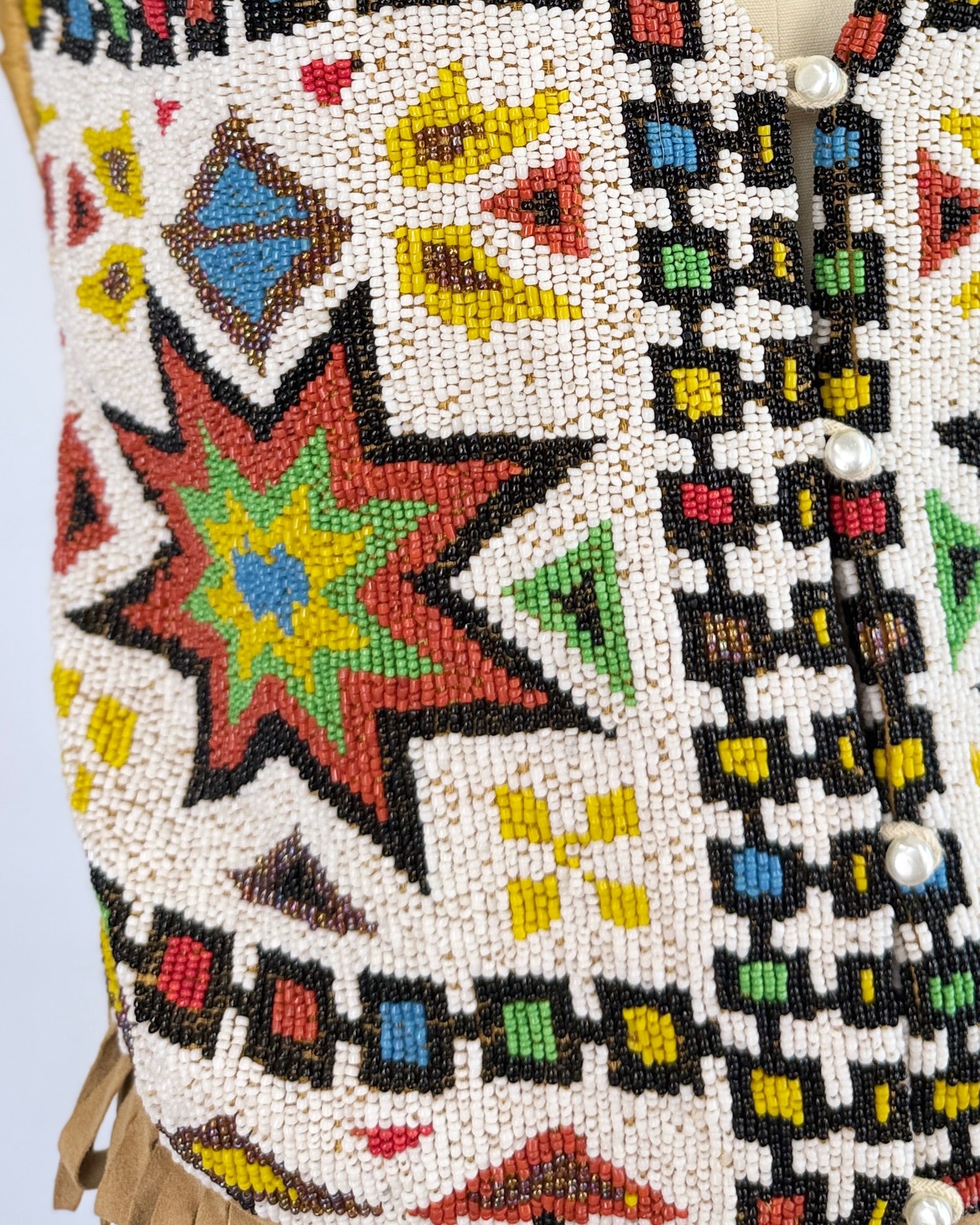 Fully Beaded Silk Vest