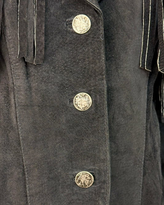 Black Suede Fringe Jacket