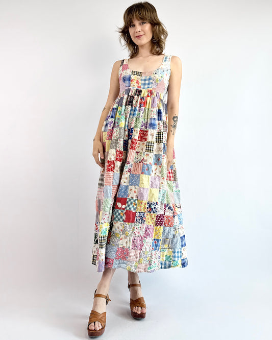 Quilt While You're Ahead Patchwork Maxi Dress