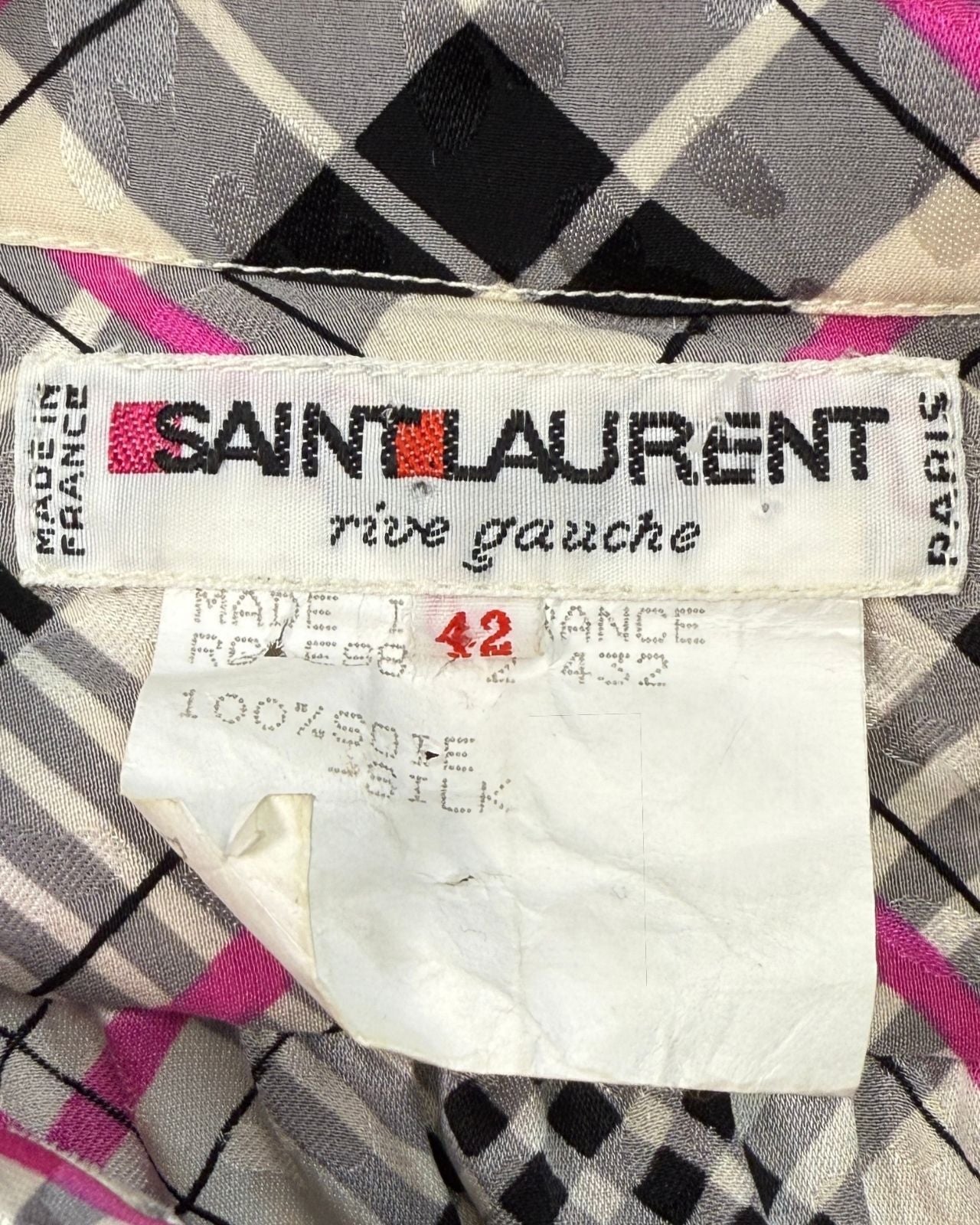 YSL Love on File Plaid Dress