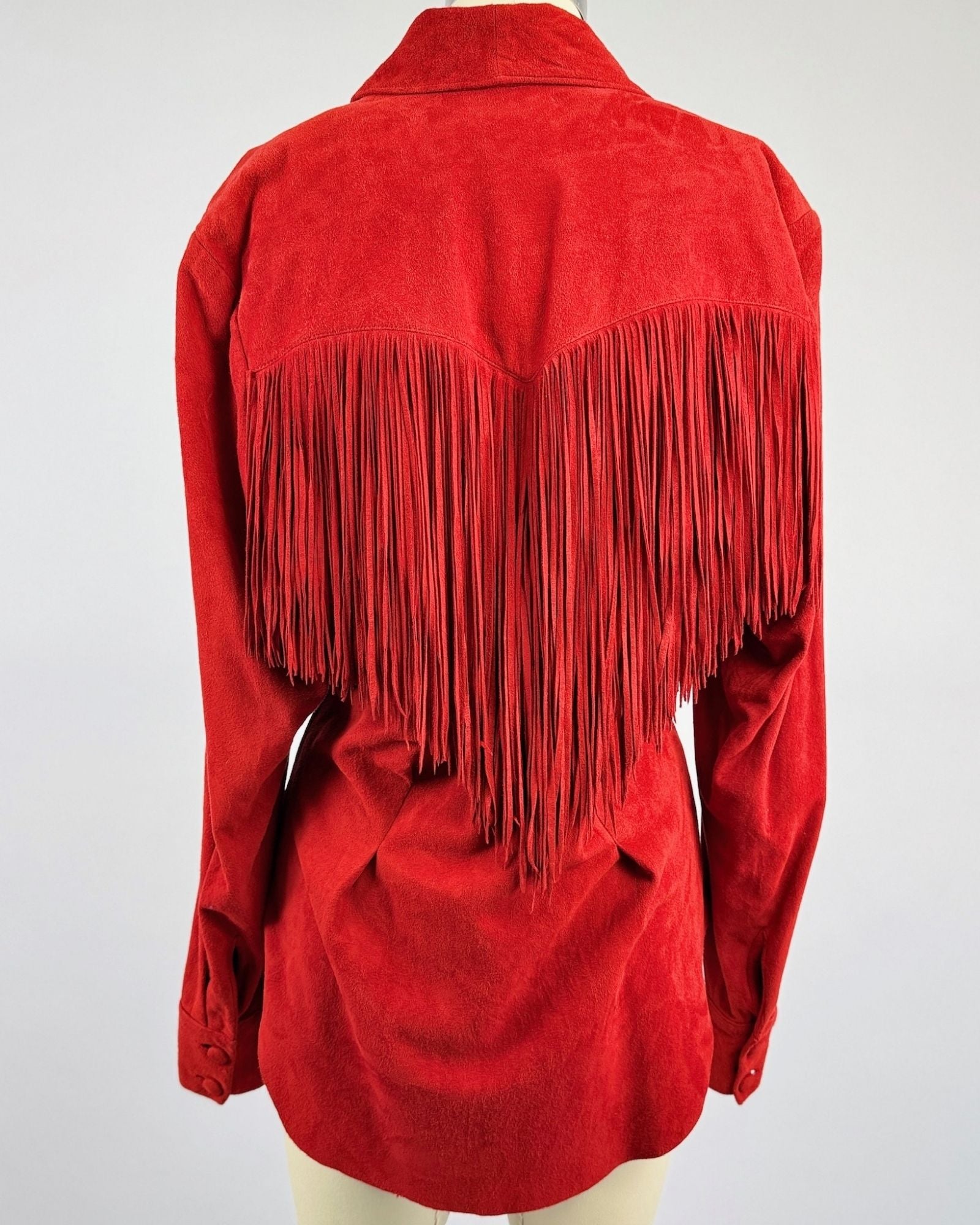 Red Suede Fringe Jacket