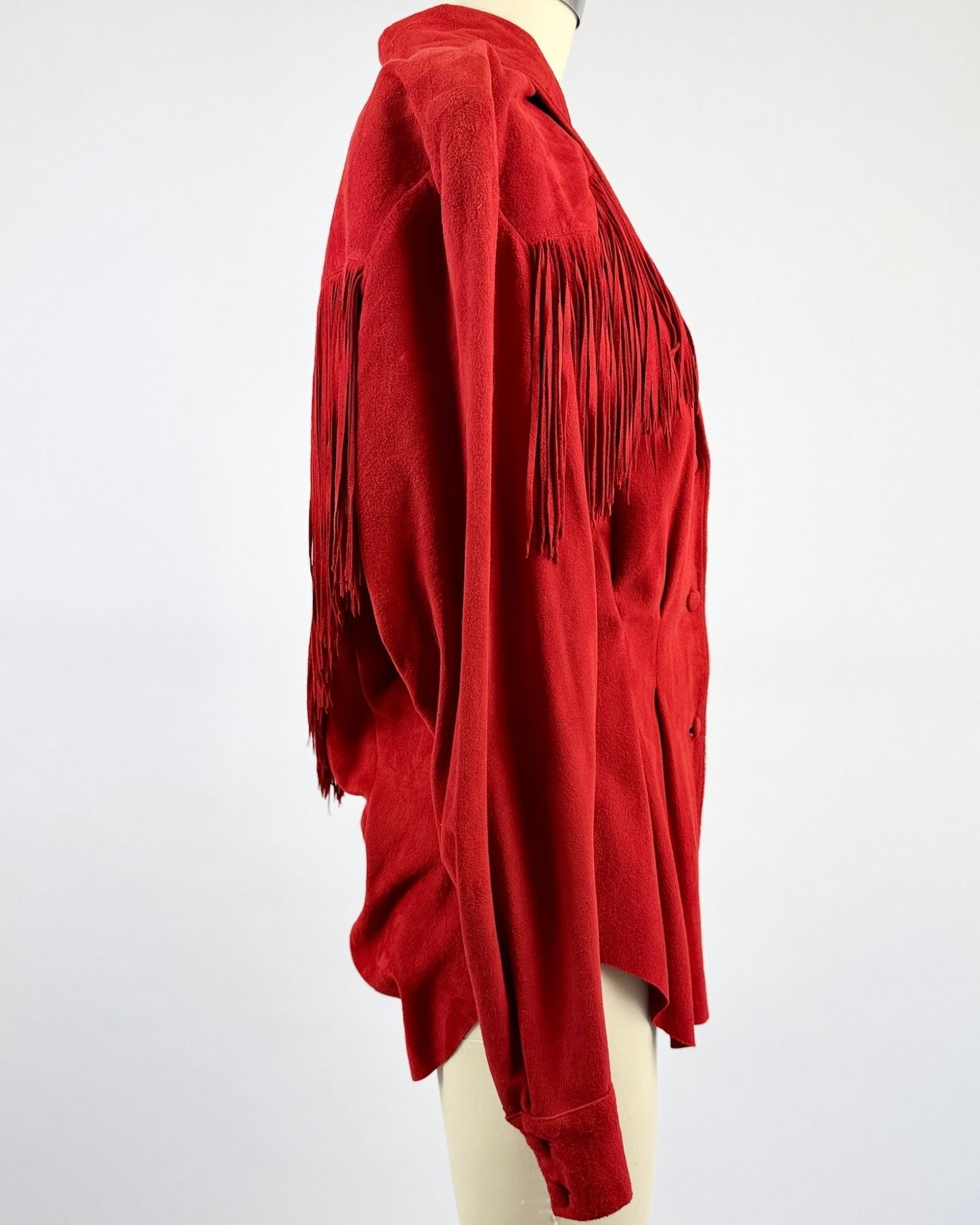 Red Suede Fringe Jacket