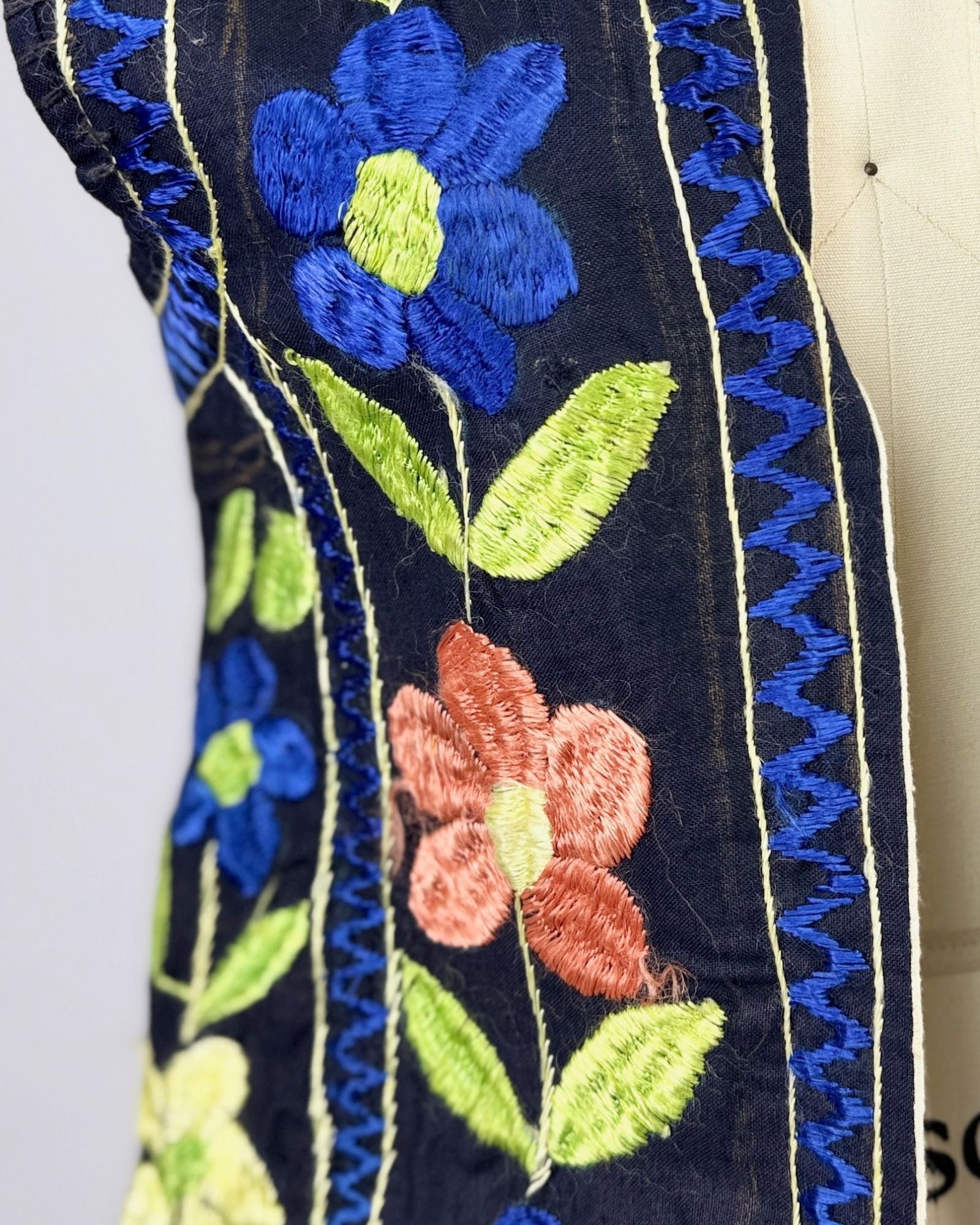 Heavily Embroidered Folk Art Vest