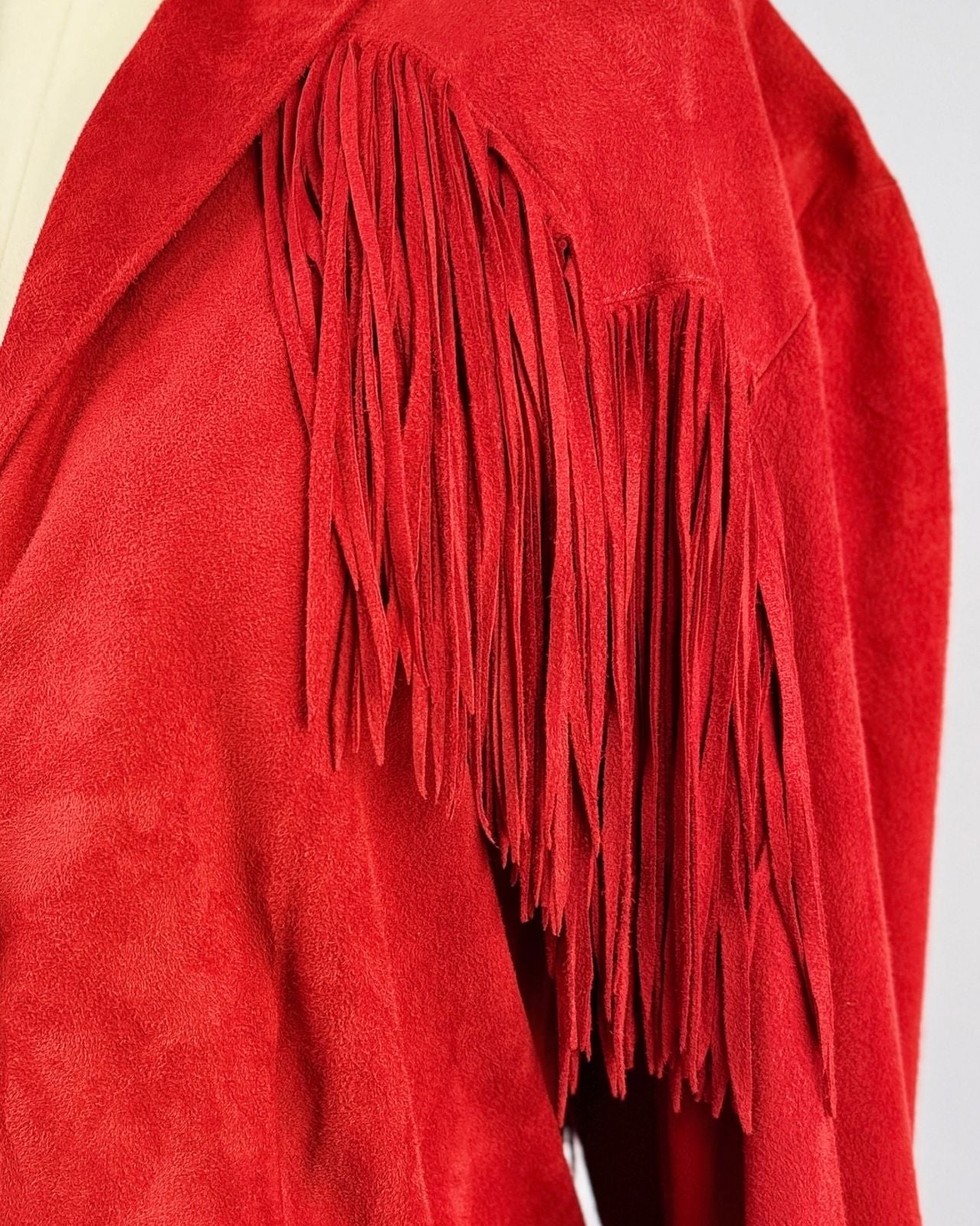 Red Suede Fringe Jacket