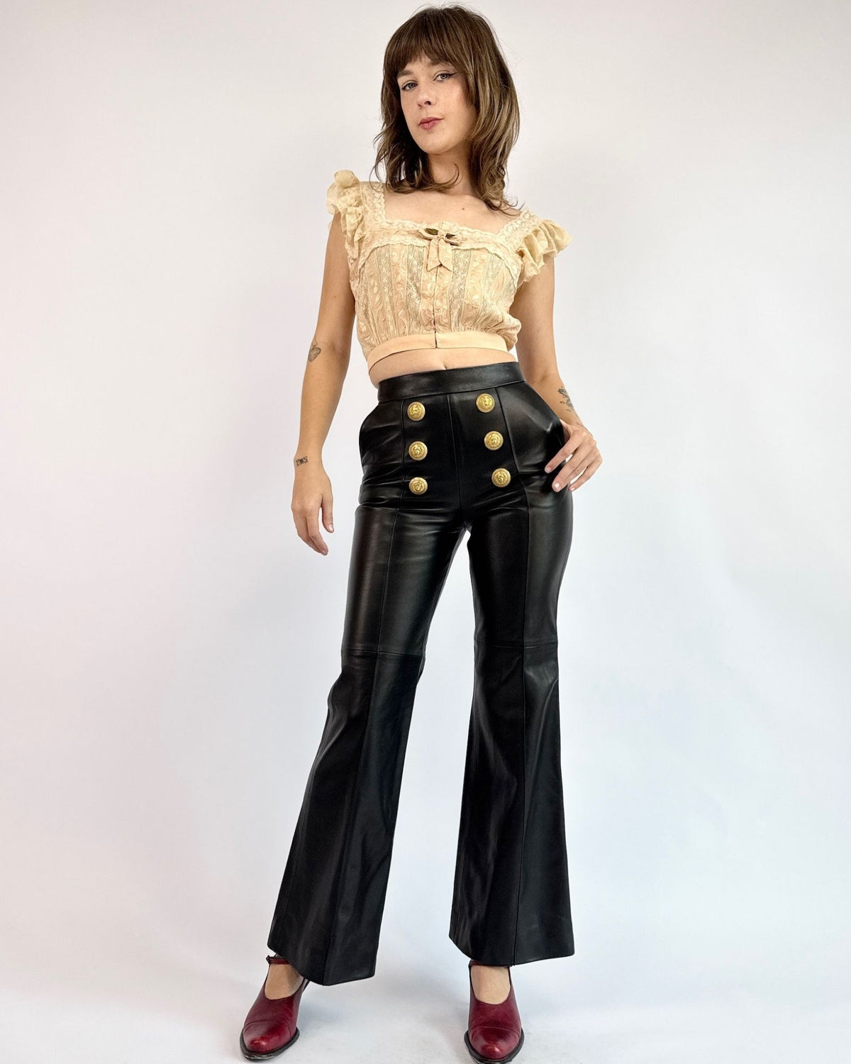 Morgana Fae Blush Blossoms Silk Blouse
