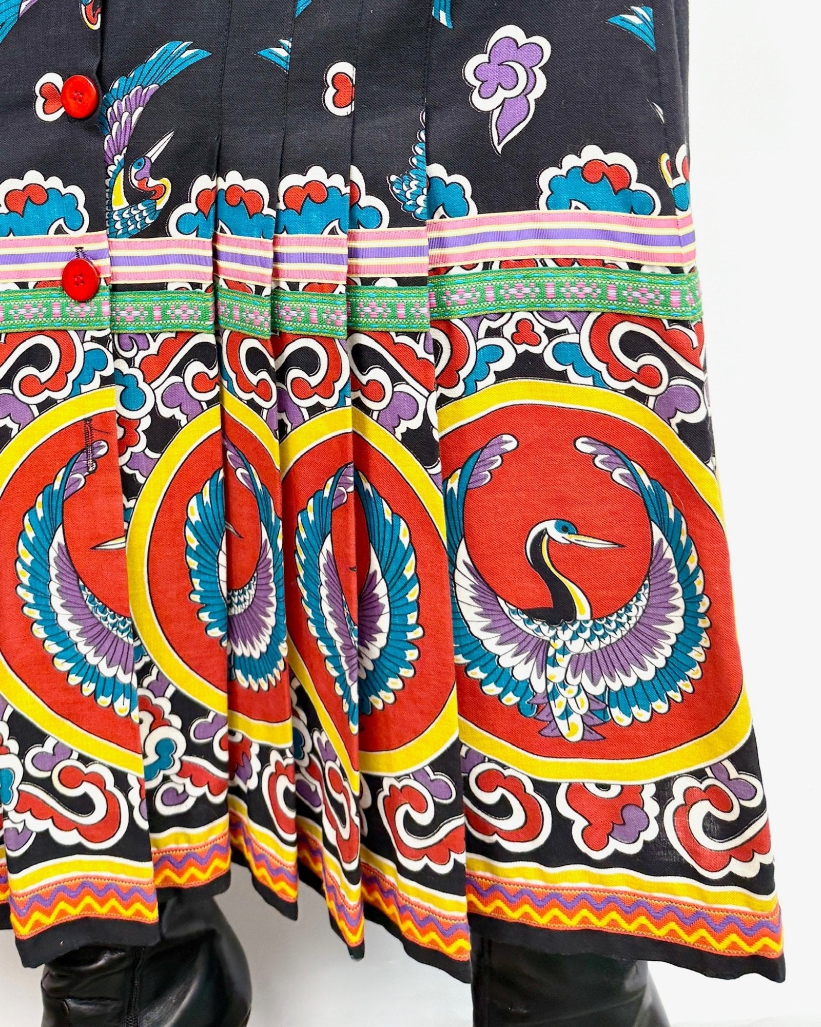 Sant Angelo Skybound Cranes Maxi Skirt