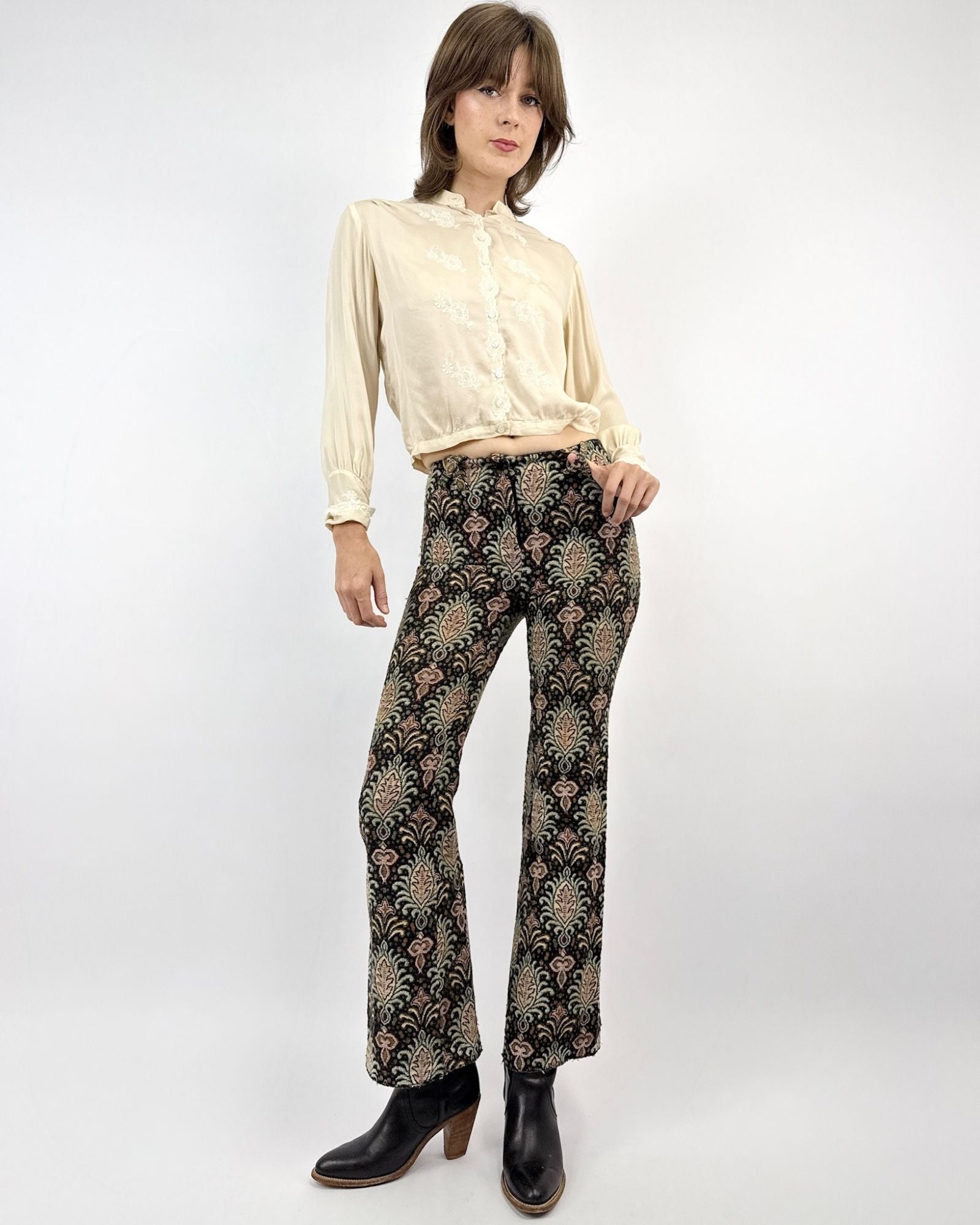 1970s Tapestry of Time Brocade Pants