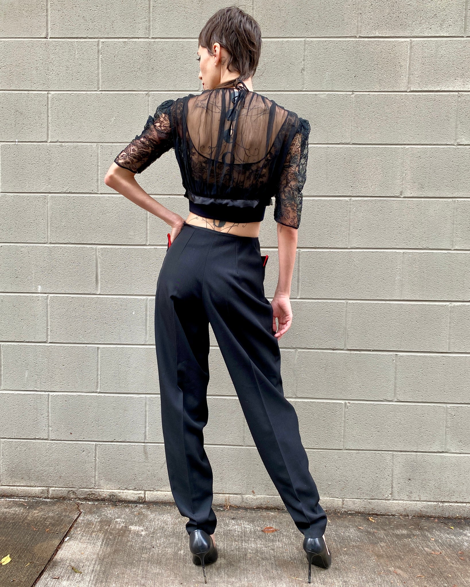 Black Cherry Norma Kamali Trousers