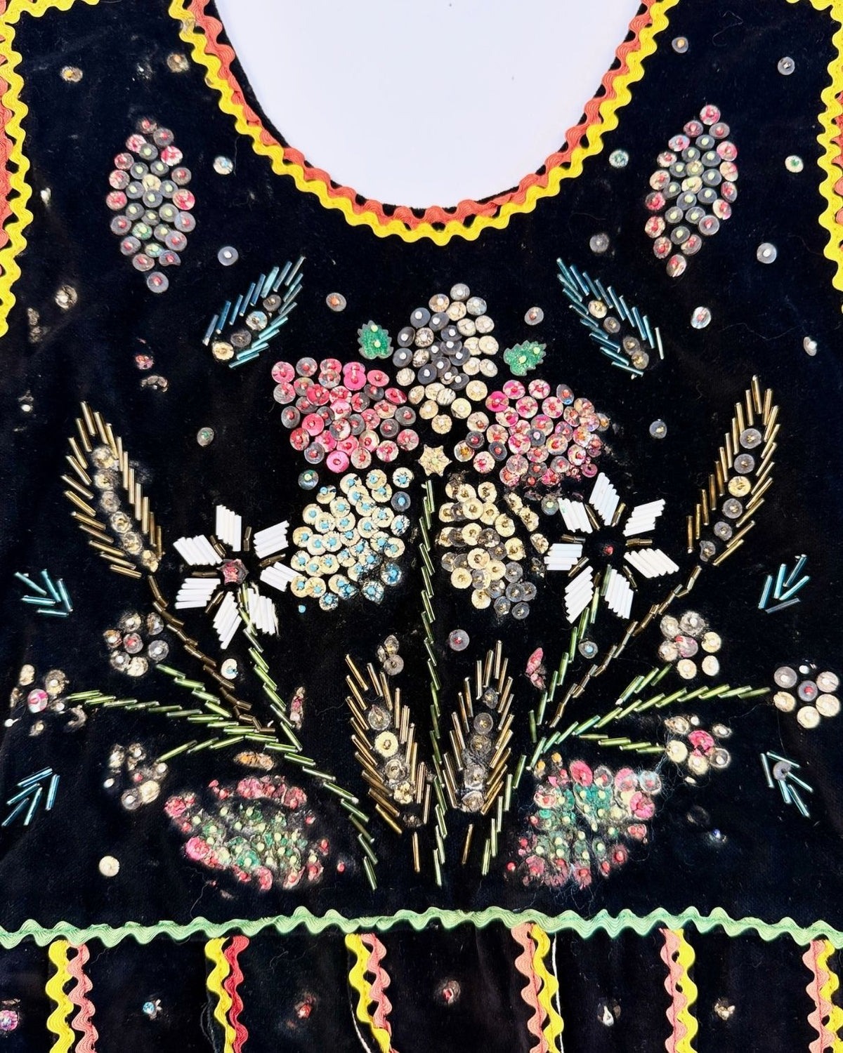 Polish Beaded Velvet Folk Vest