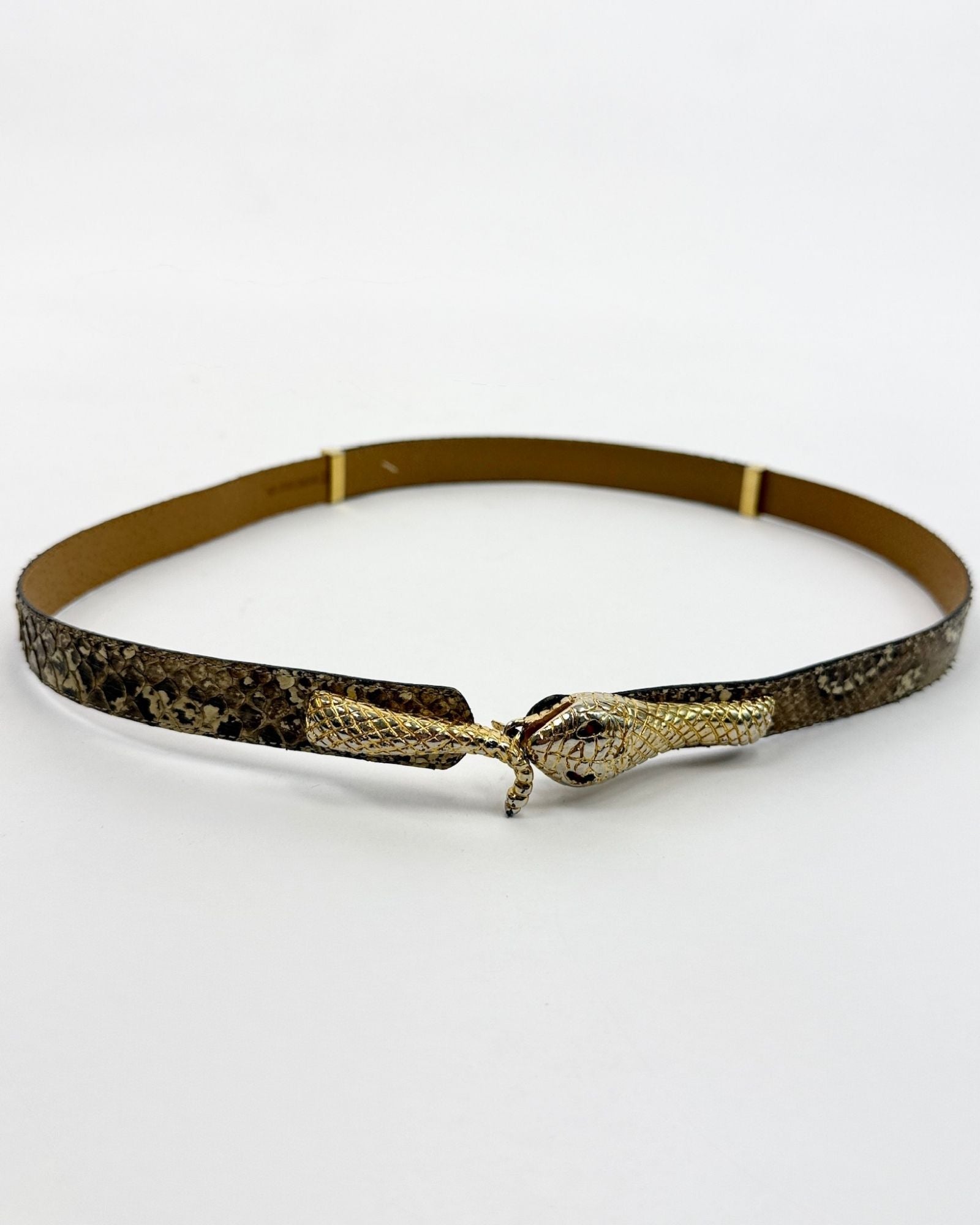 Snakeskin Gold Head Belt