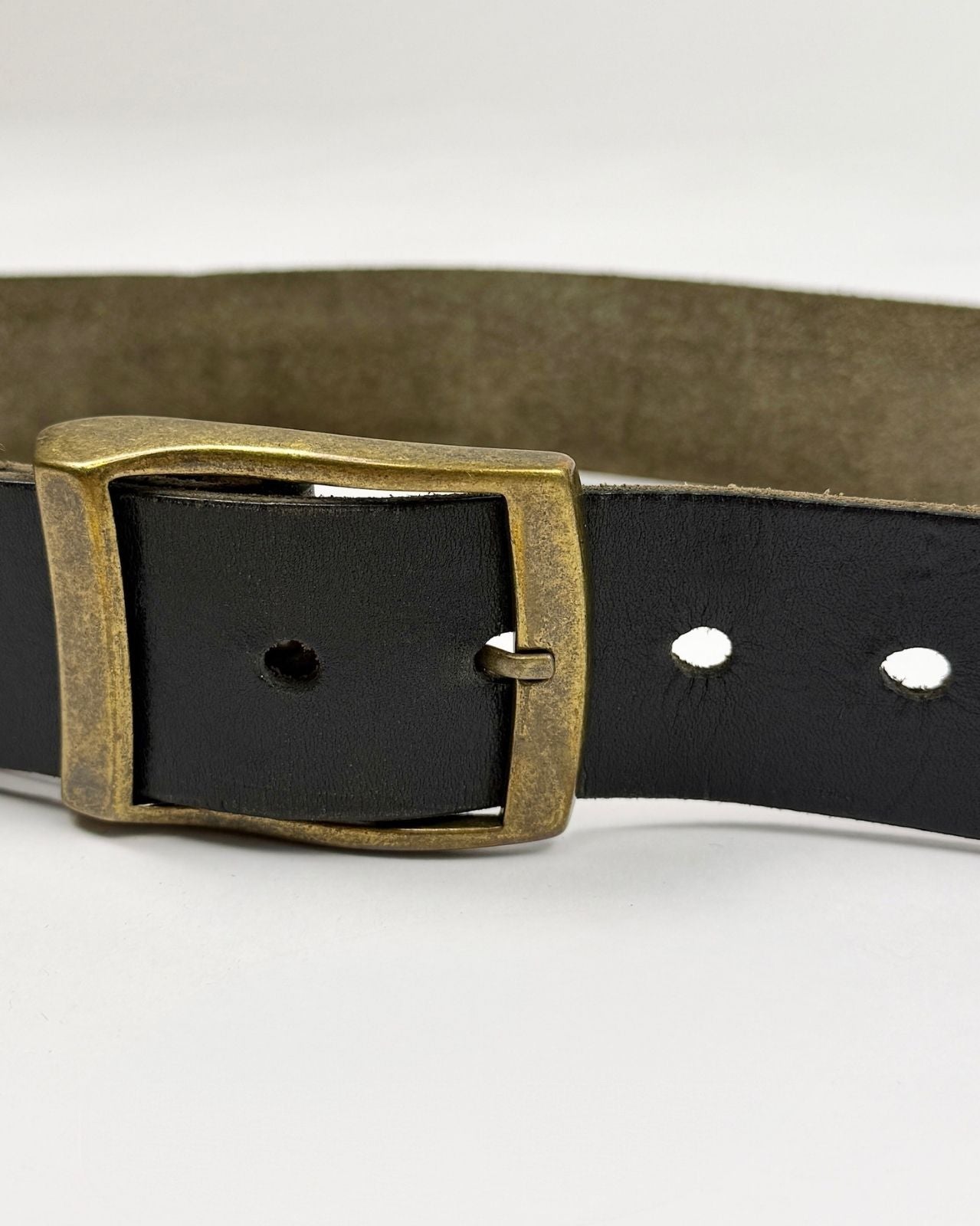Thick Black Leather Belt