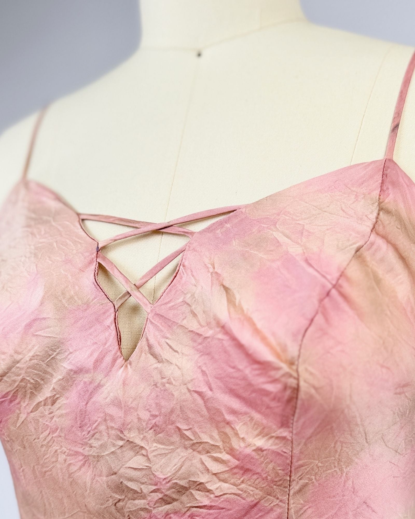 Pink Tie Dye Slip Dress