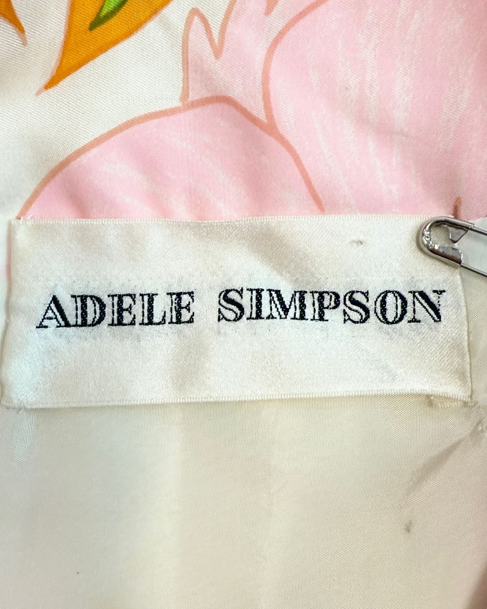 Adele Simpson Playful Petals Silk Dress