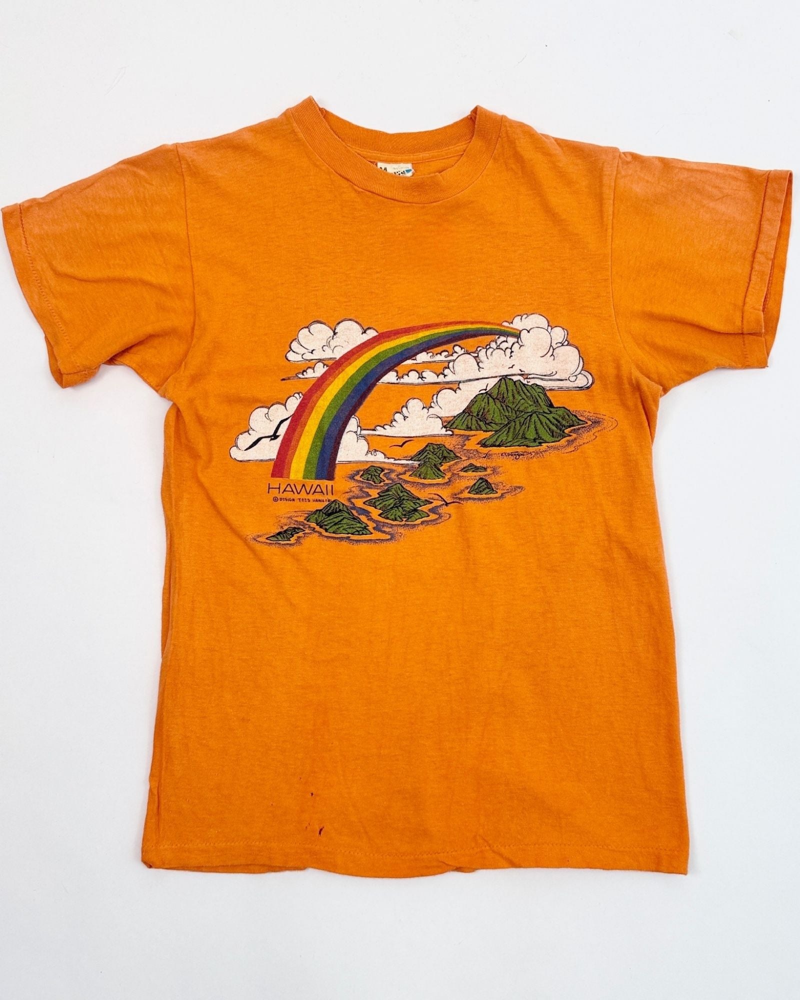 Orange Hawaii Paper Thin Tee