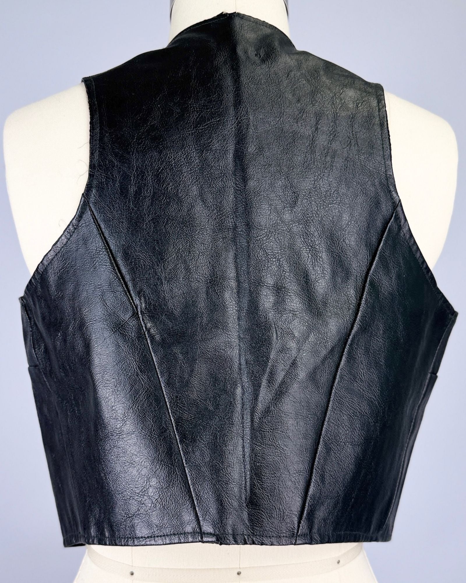 60s Paraphernalia Floral Leather Vest