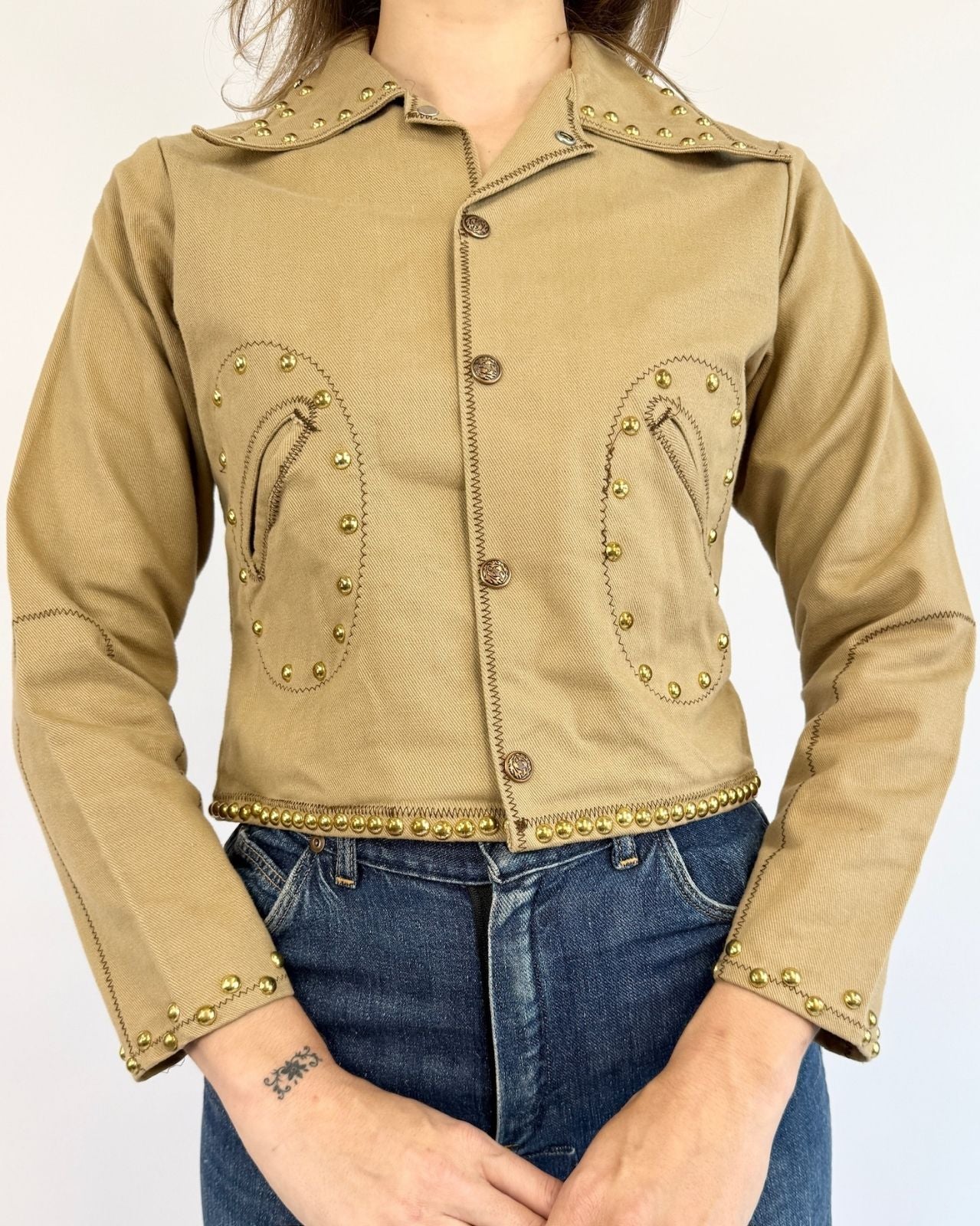 60s Totally Toasted Studded Jacket