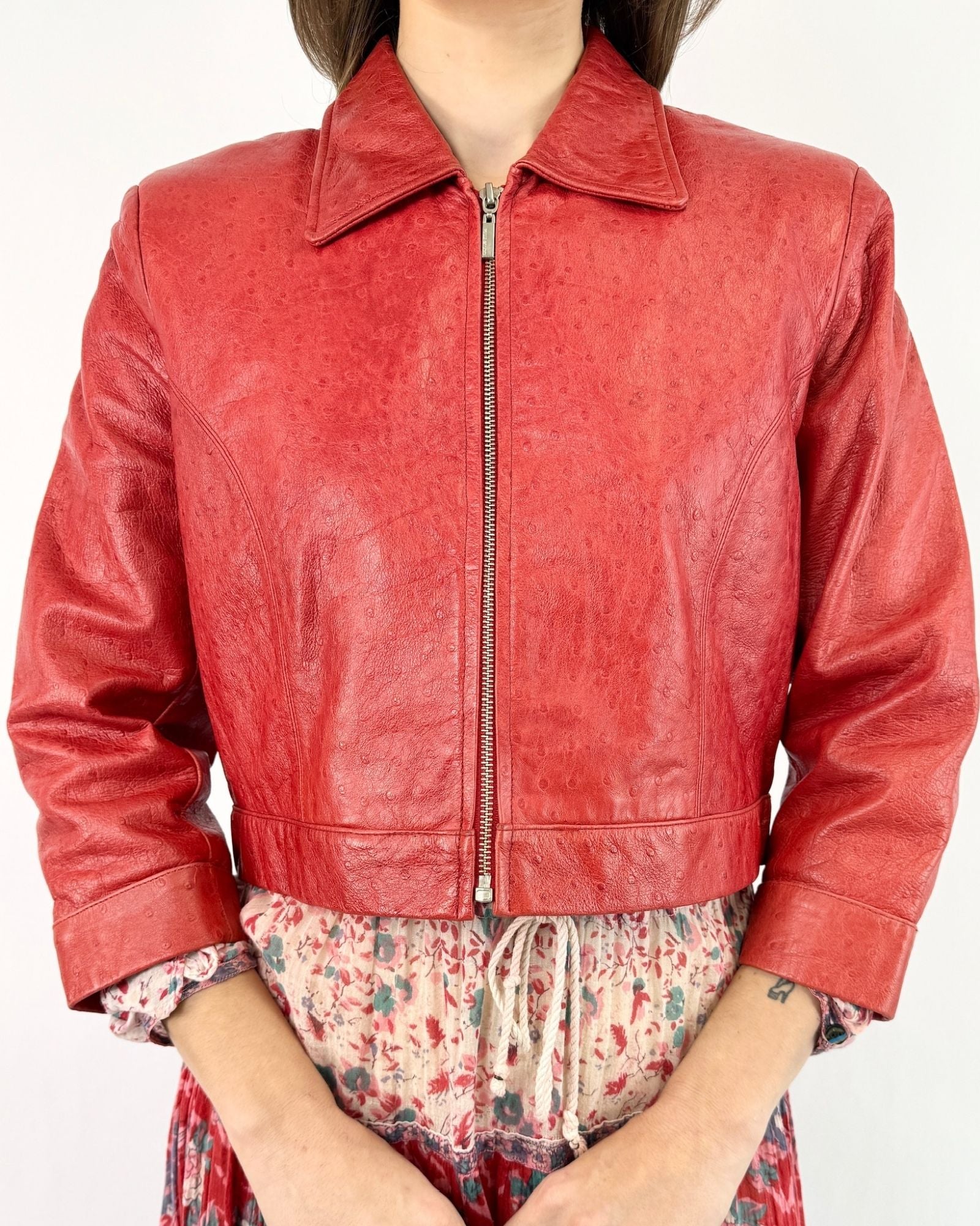 Hot to the Touch Red Leather Jacket