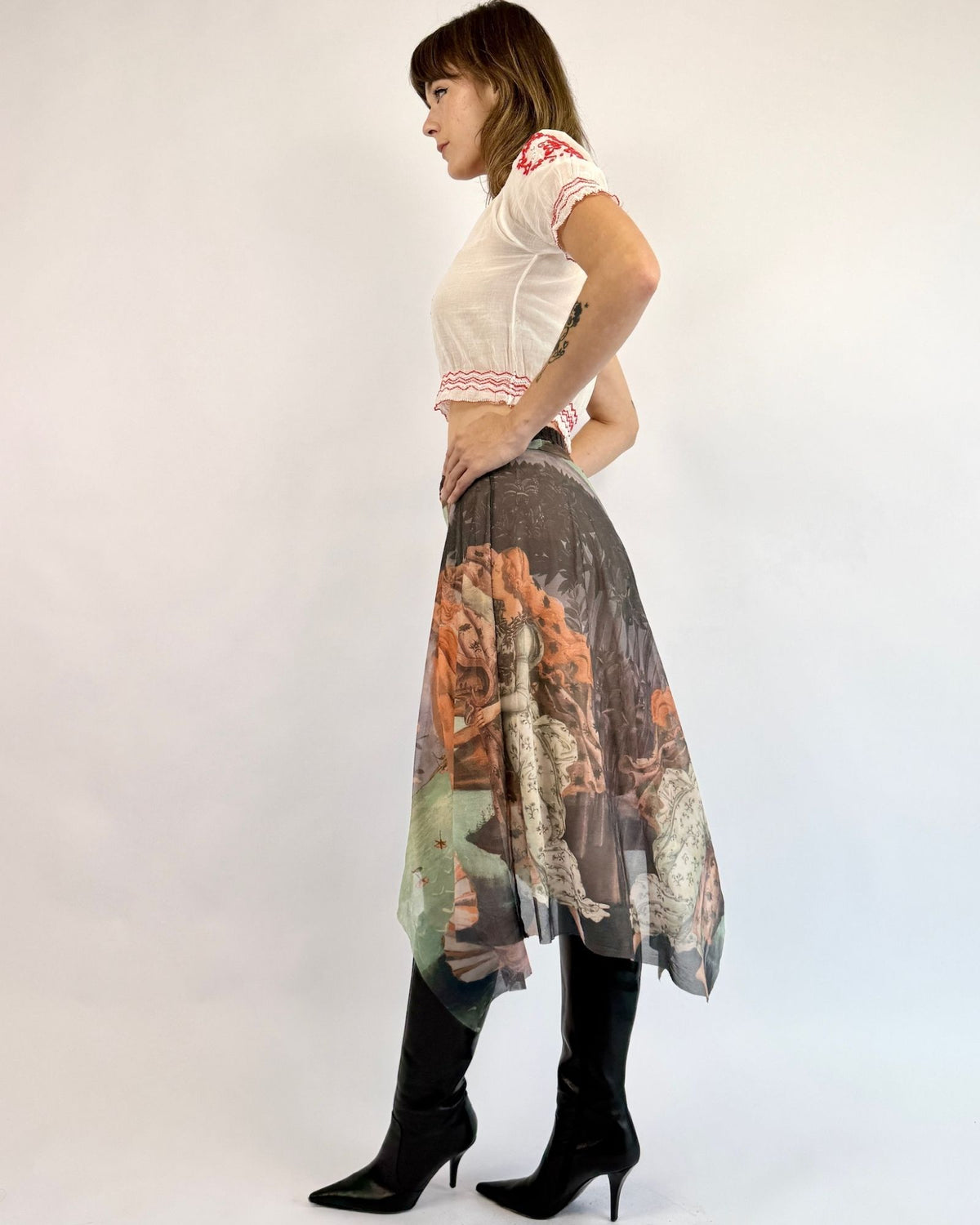 Jean Paul Gaultier Birth of Venus Mesh Skirt