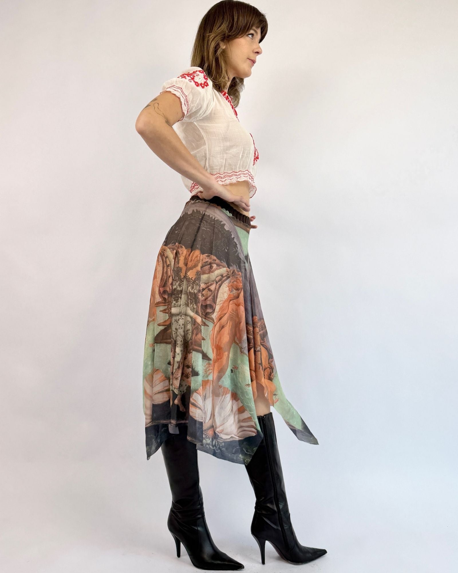 Jean Paul Gaultier Birth of Venus Mesh Skirt
