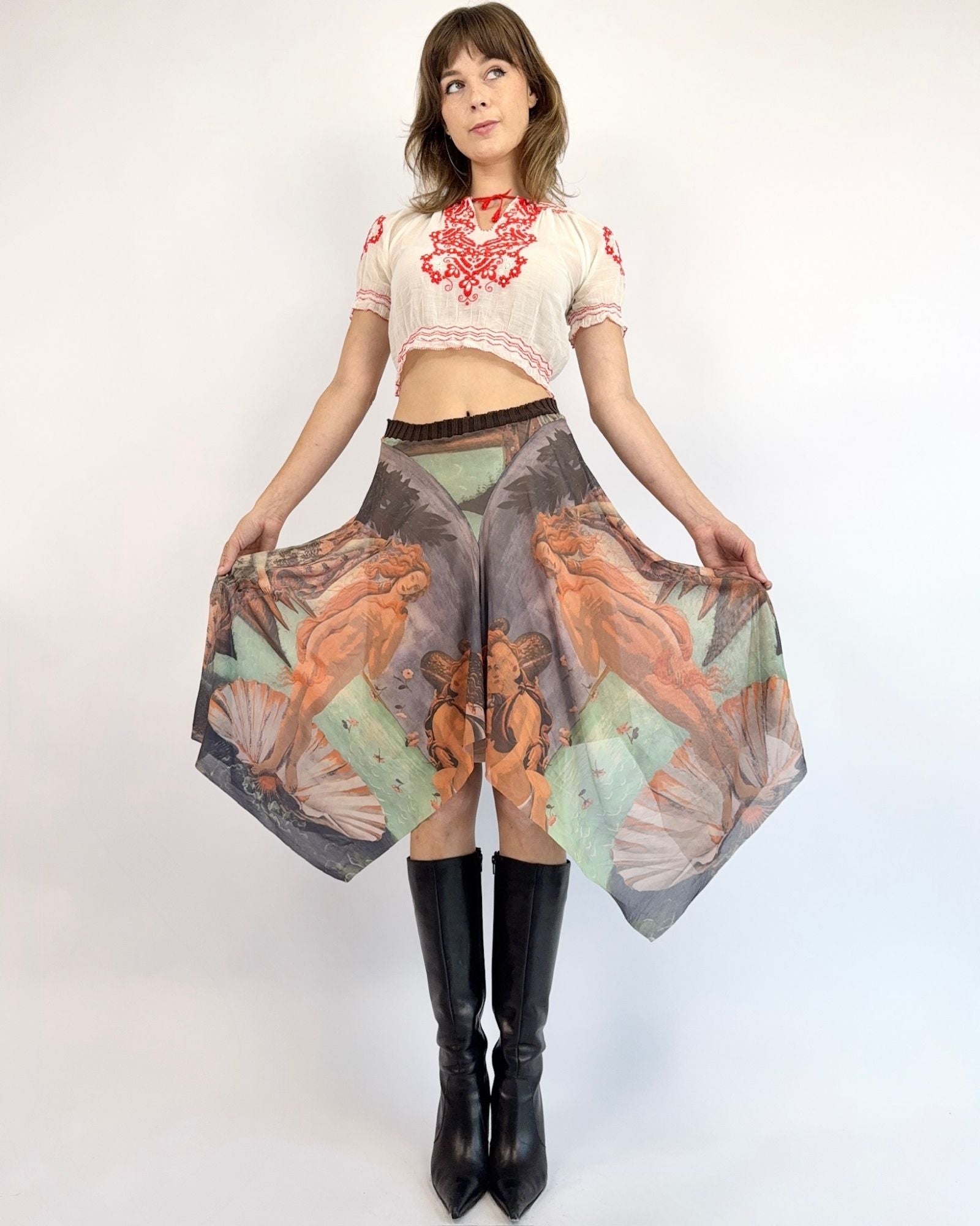 Jean Paul Gaultier Birth of Venus Mesh Skirt