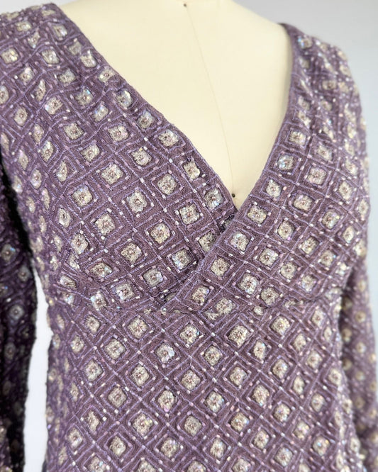 Lavender Beaded Top