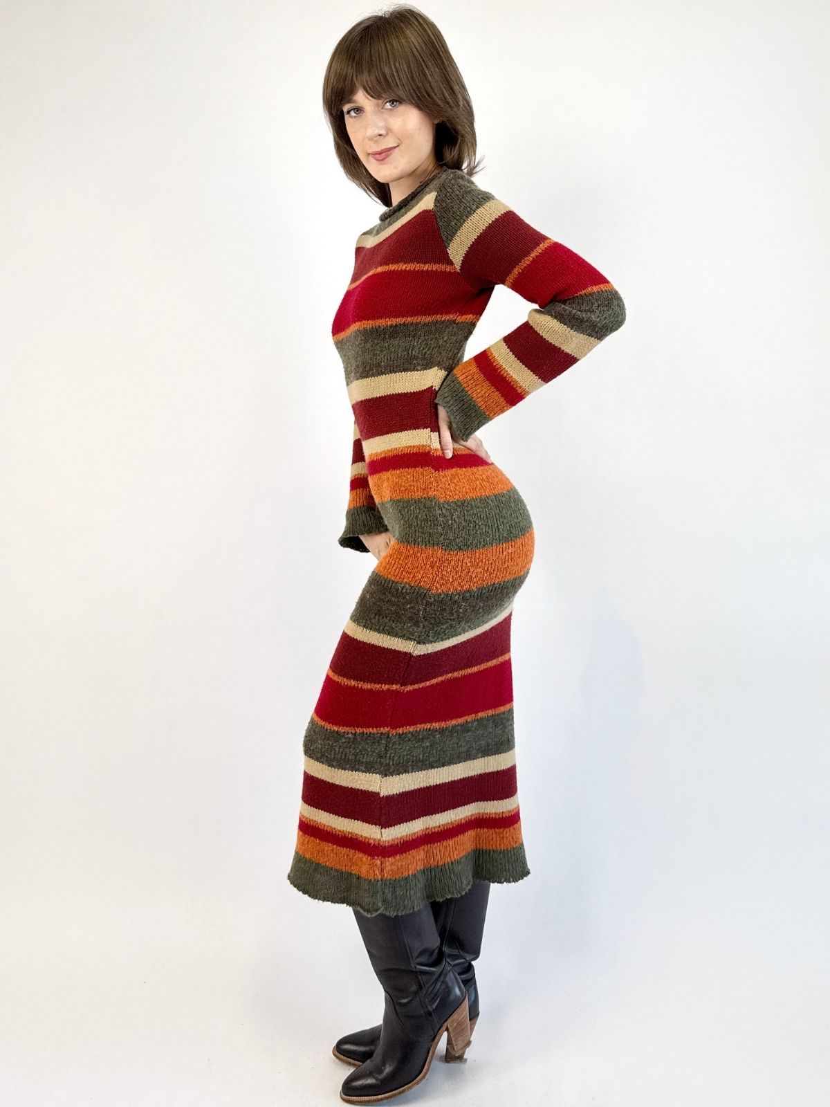Timeless Lines Striped Sweater Dress