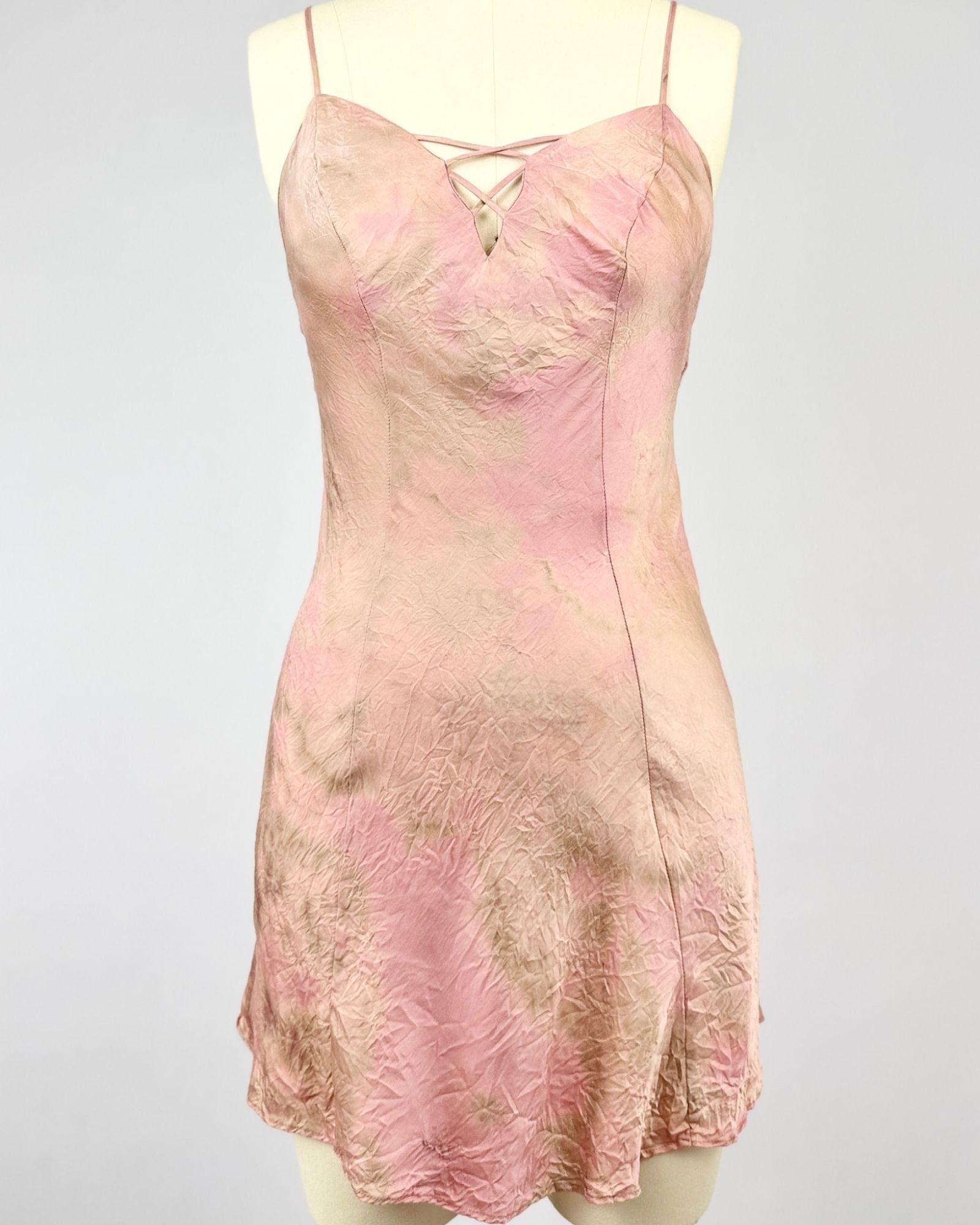 Pink Tie Dye Slip Dress