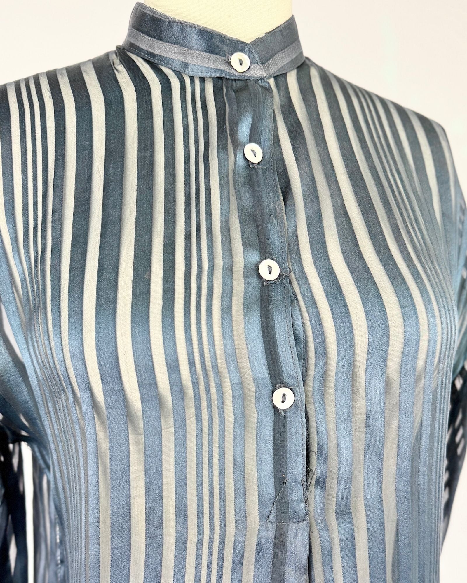 Carol Little Deep Blue Silk Blouse