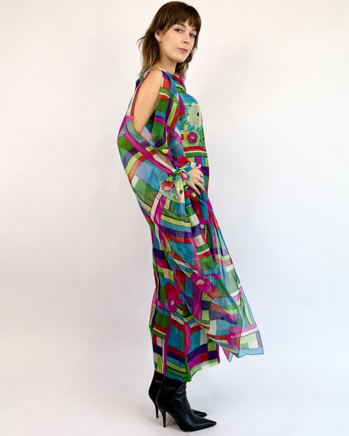 1960s Pierre Cardin Couture Floral Dreamland Gown