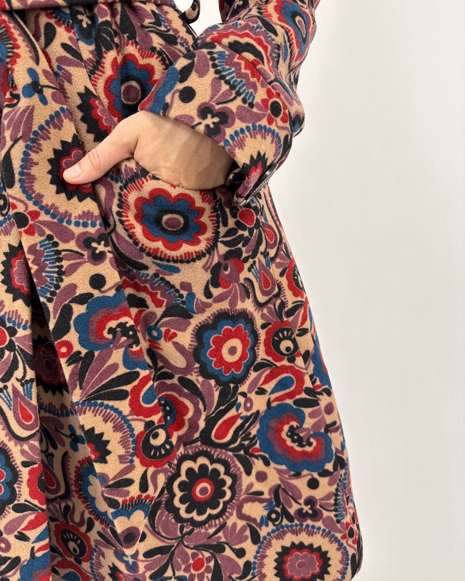 90s Betsey Johnson Floral Trench Coat