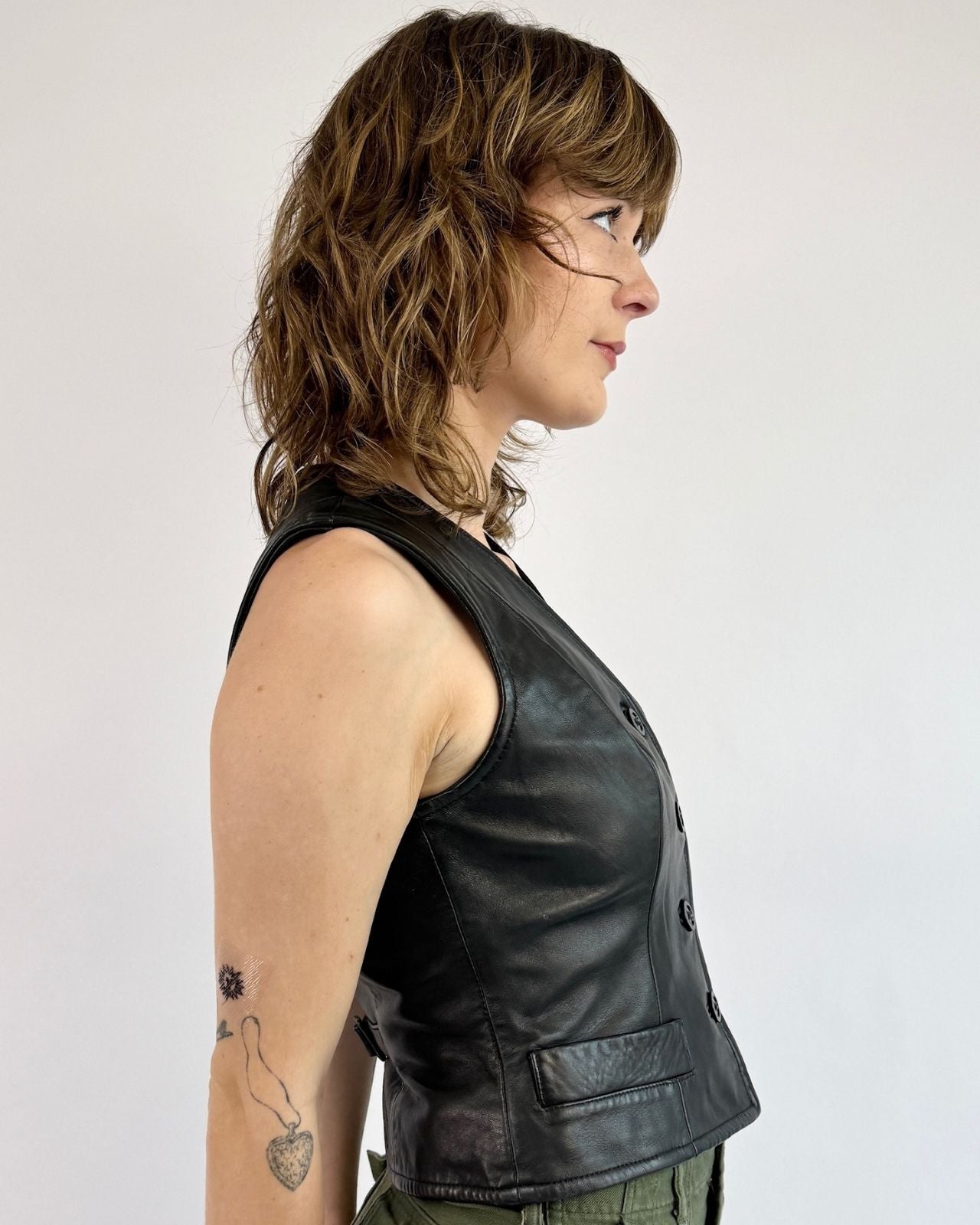 Best of The Vest North Beach Leather Fitted Vest
