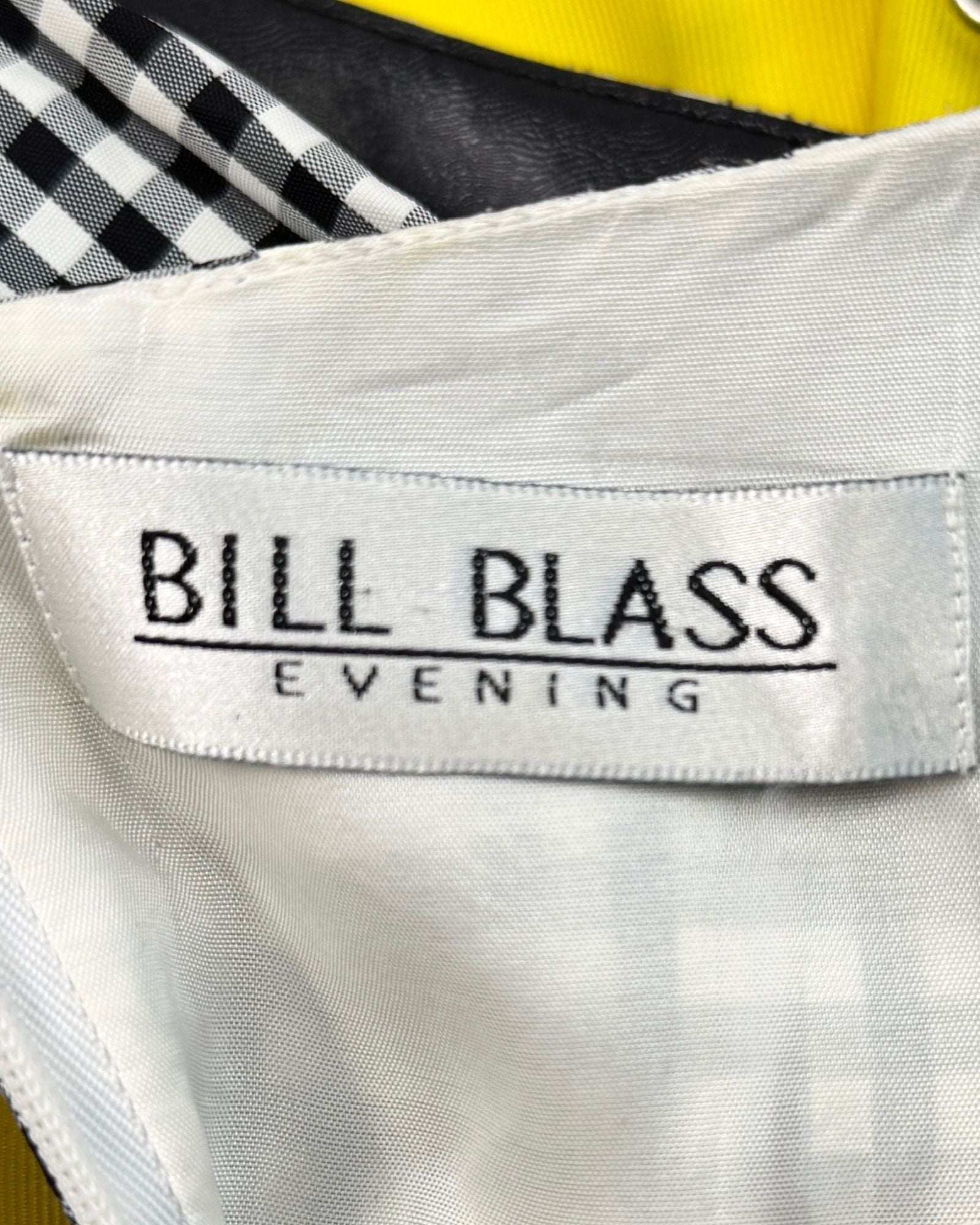 Bill Blass Crossing Colors Gingham Halter Dress