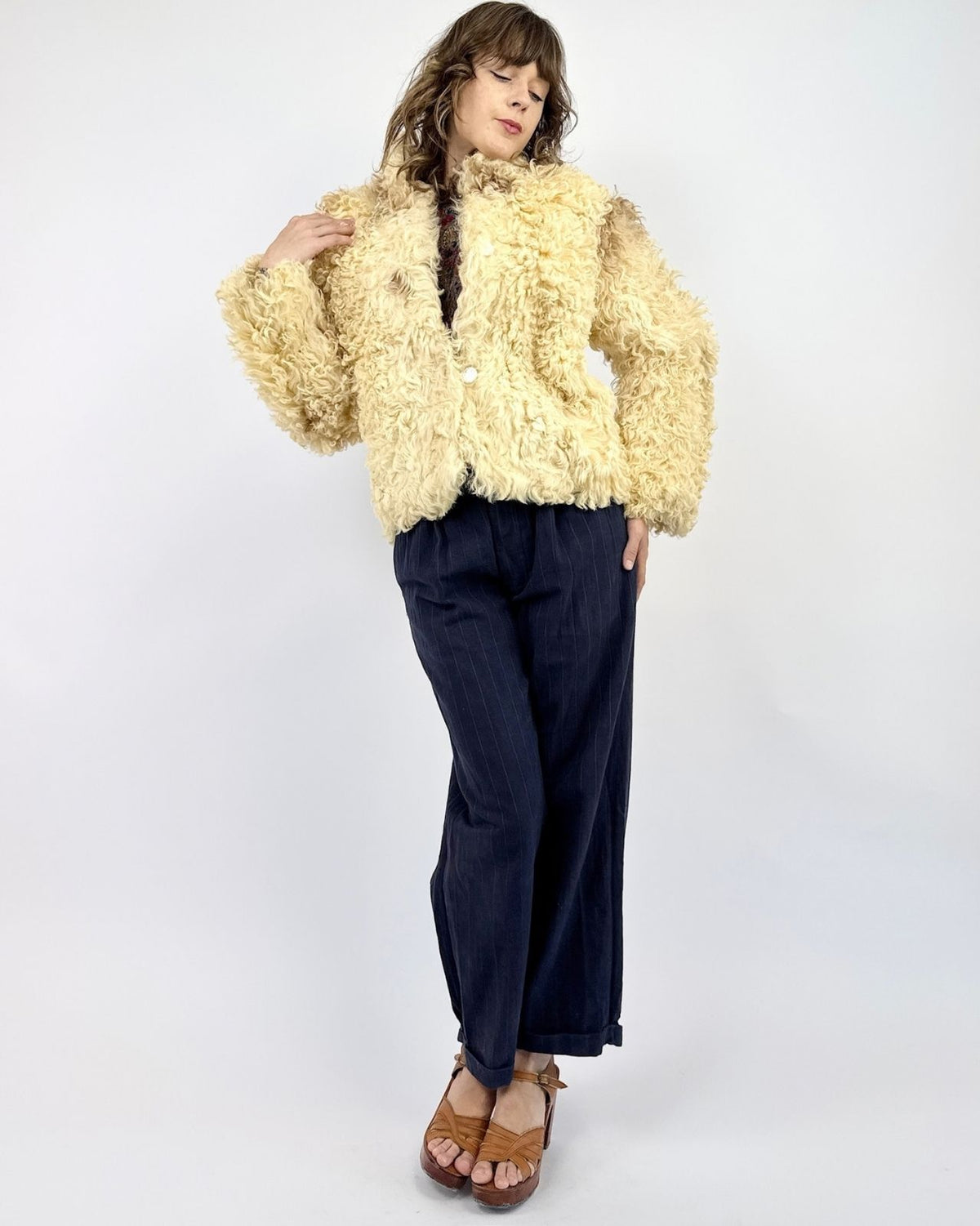 A Night Like This Curly Lamb Coat