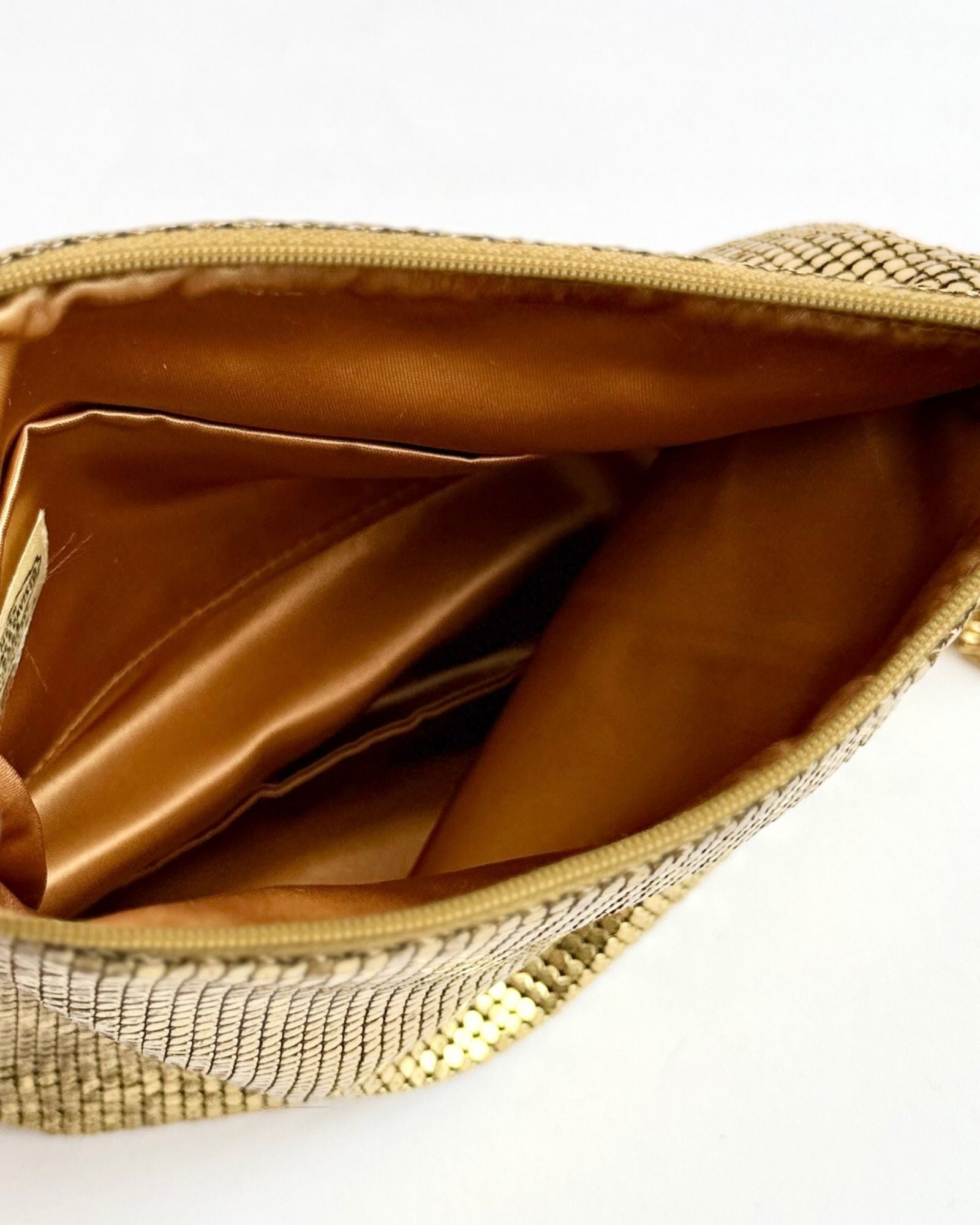 Whiting and Davis Gold Mesh Crossbody