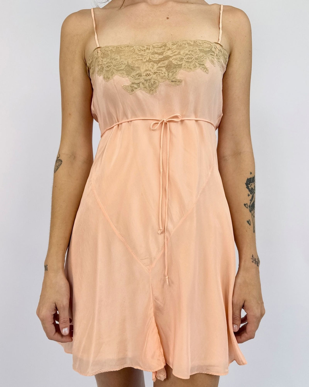 1930s Peach Orchards Silk Step In