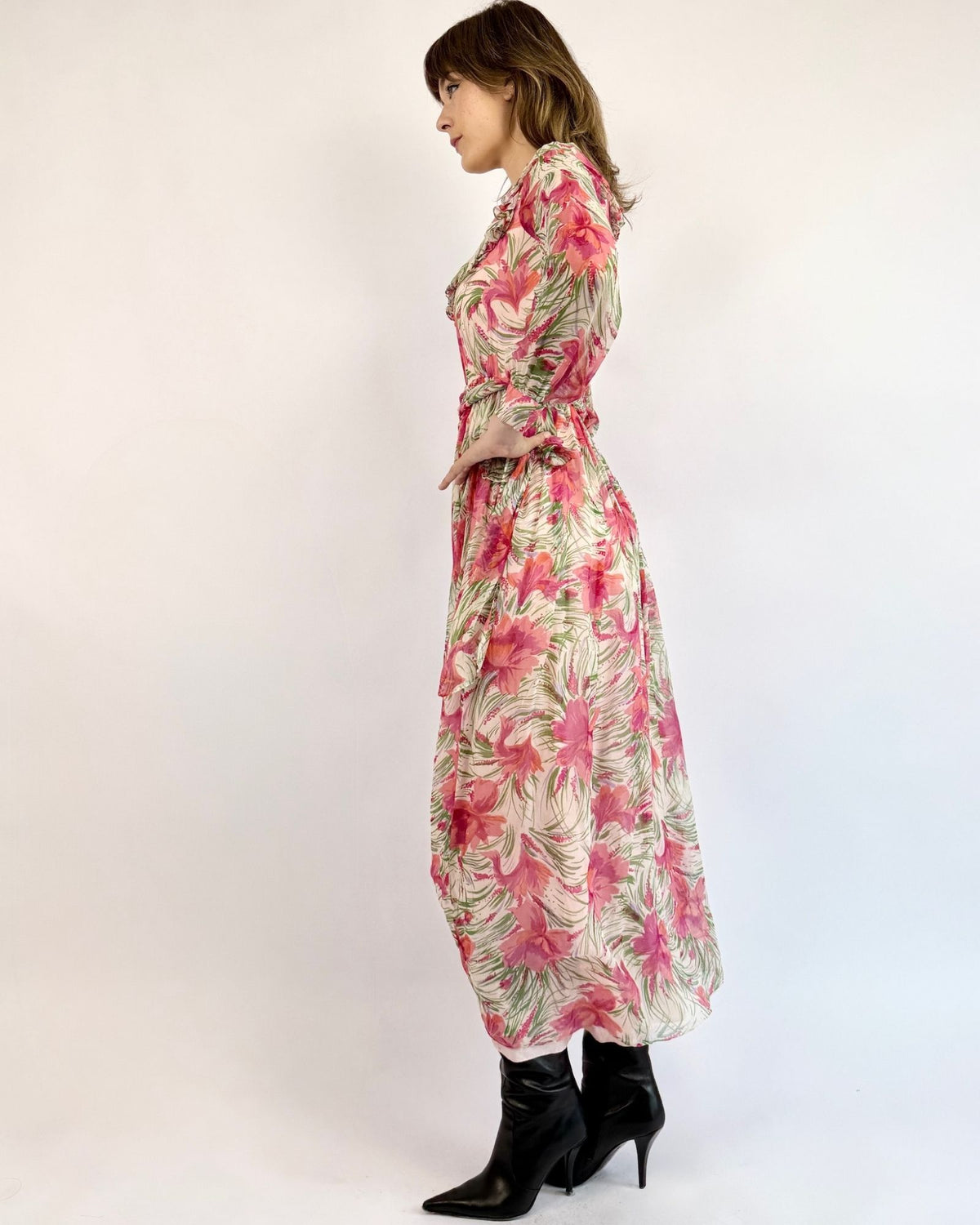 Richeline Sunset Garden Silk Dress