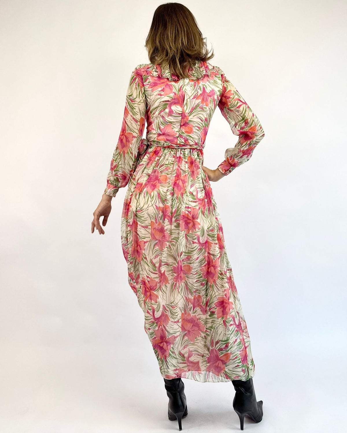 Richeline Sunset Garden Silk Dress